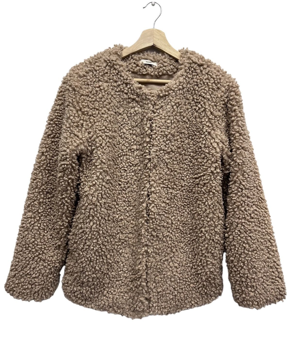 Japanese Brand Designer MYSTIC Faux Sherpa Fleece Jacket Size M / US 6-8 / IT 42-44 - 1 Thumbnail