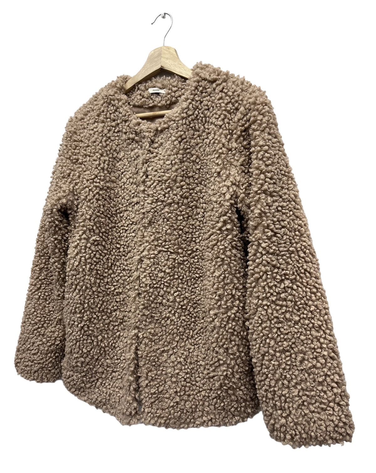 Japanese Brand Designer MYSTIC Faux Sherpa Fleece Jacket Size M / US 6-8 / IT 42-44 - 2 Thumbnail