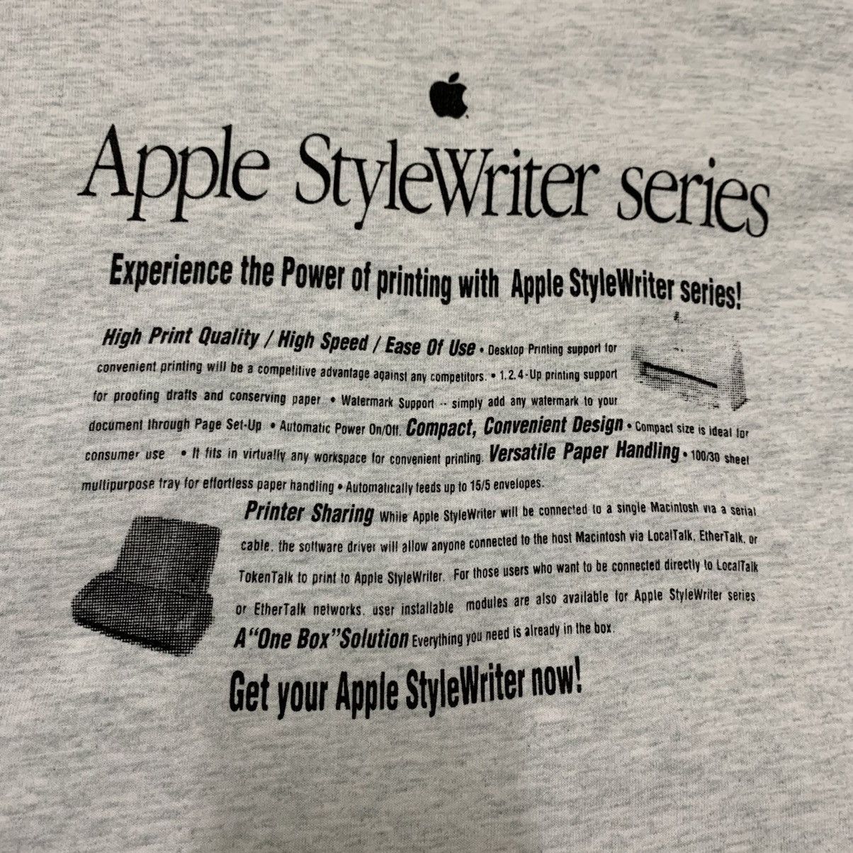 Vintage 90s Apple StyleWriter Series T Shirt Apple StyleWriter