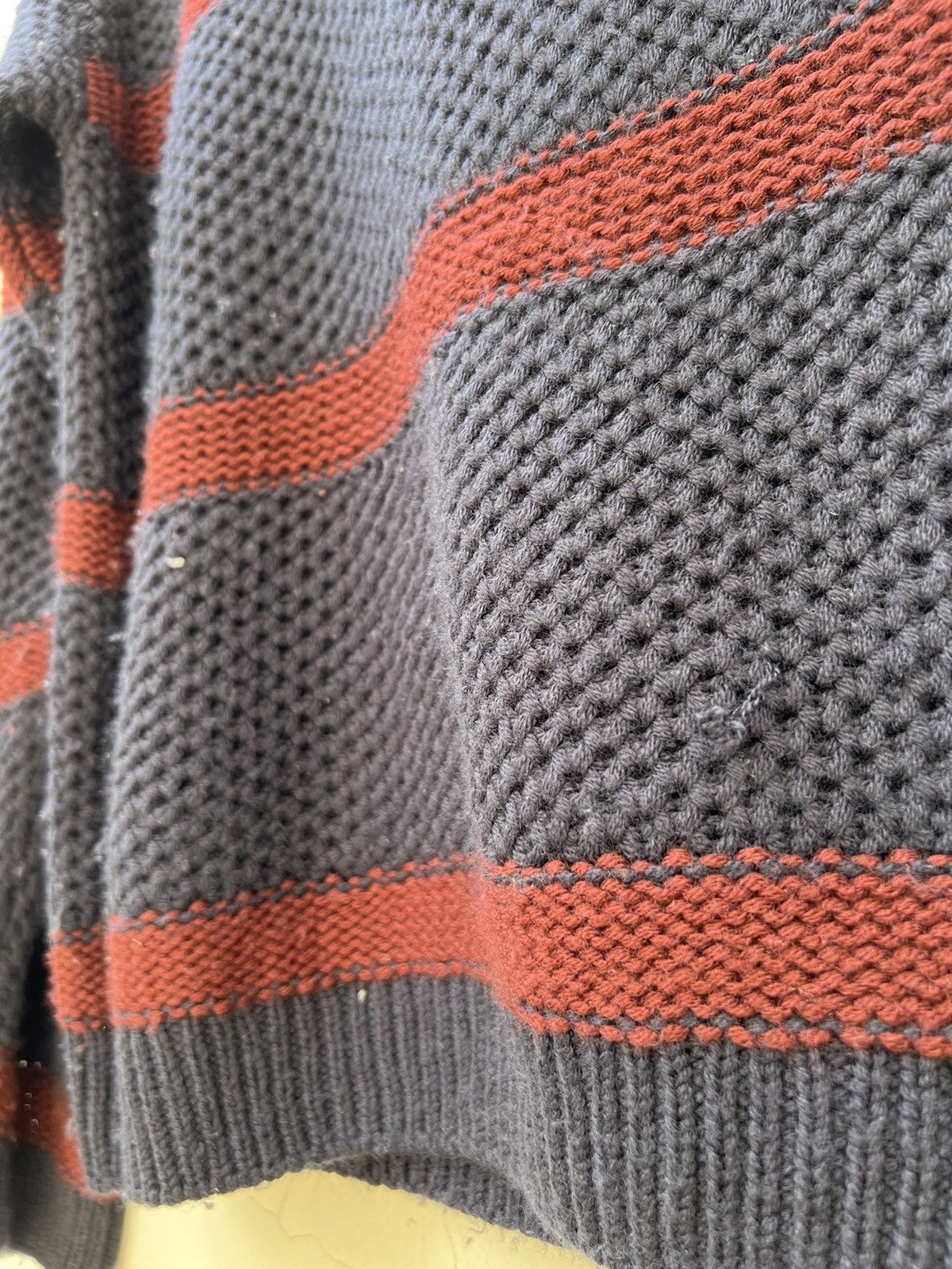 VAINL ARCHIVE VainL Archive Japan Distress Border Stripe Grunge Sweater Size US M / EU 48-50 / 2 - 11 Thumbnail