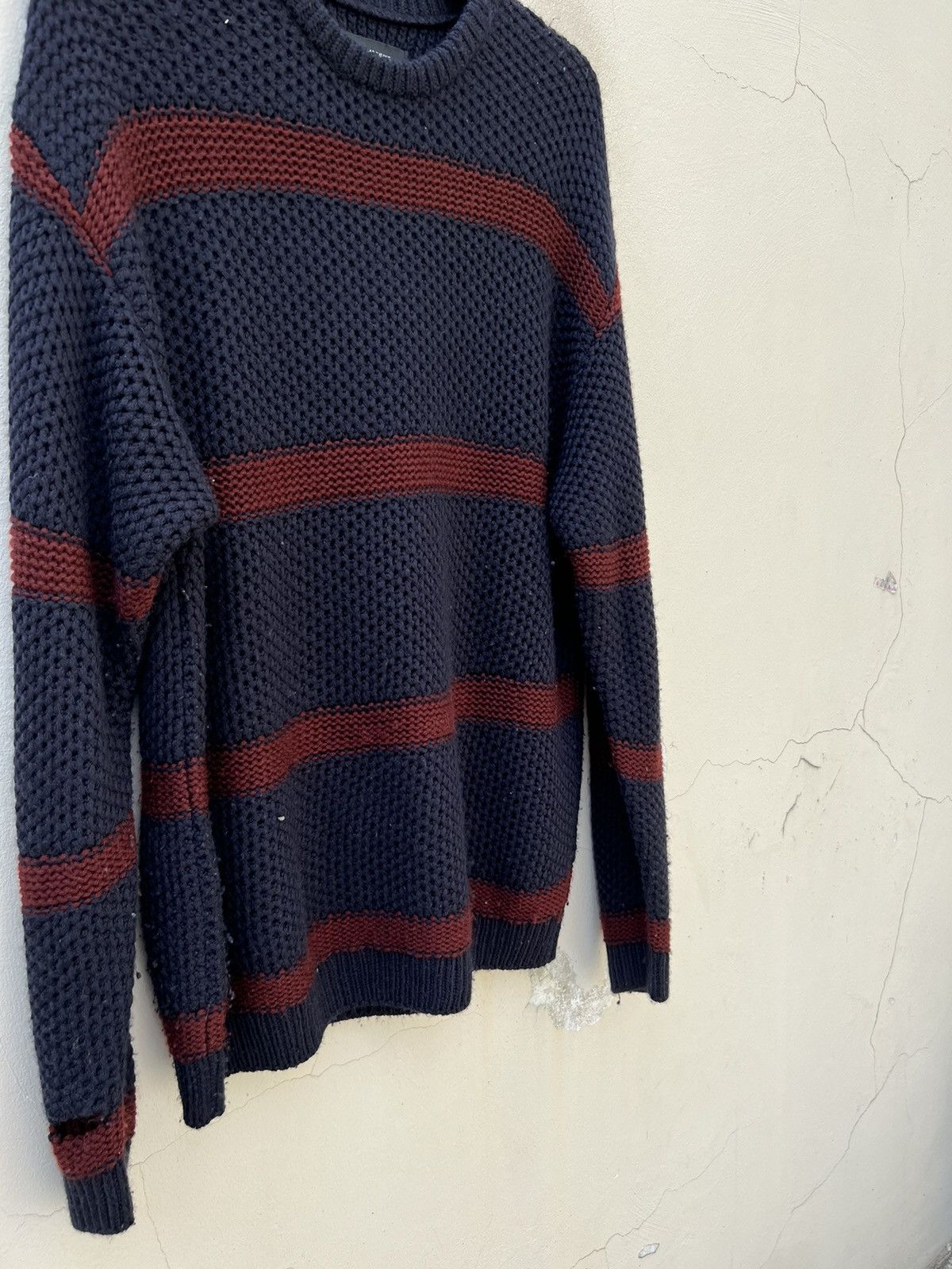 VAINL ARCHIVE VainL Archive Japan Distress Border Stripe Grunge Sweater Size US M / EU 48-50 / 2 - 8 Thumbnail