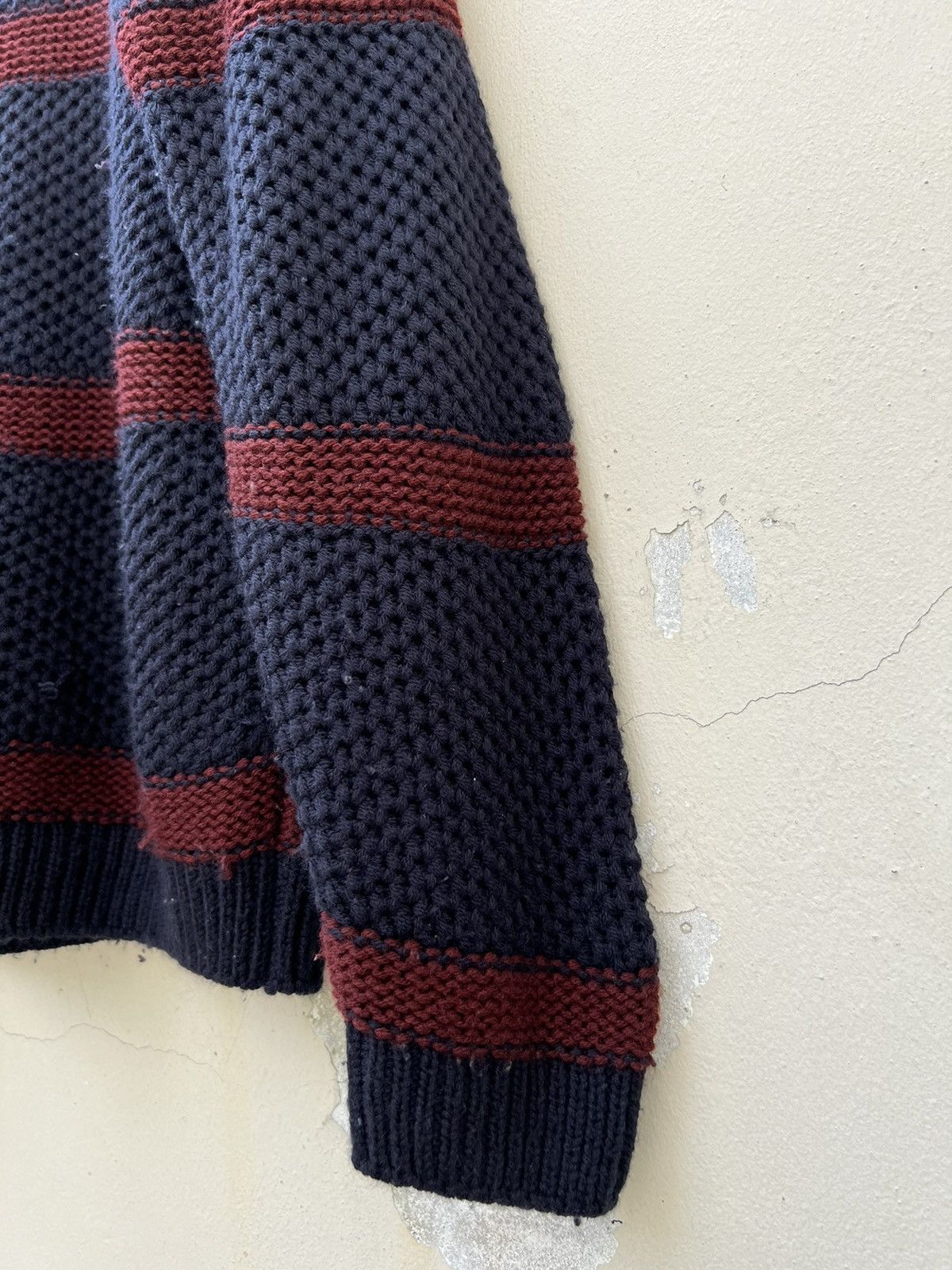 VAINL ARCHIVE VainL Archive Japan Distress Border Stripe Grunge Sweater Size US M / EU 48-50 / 2 - 12 Thumbnail