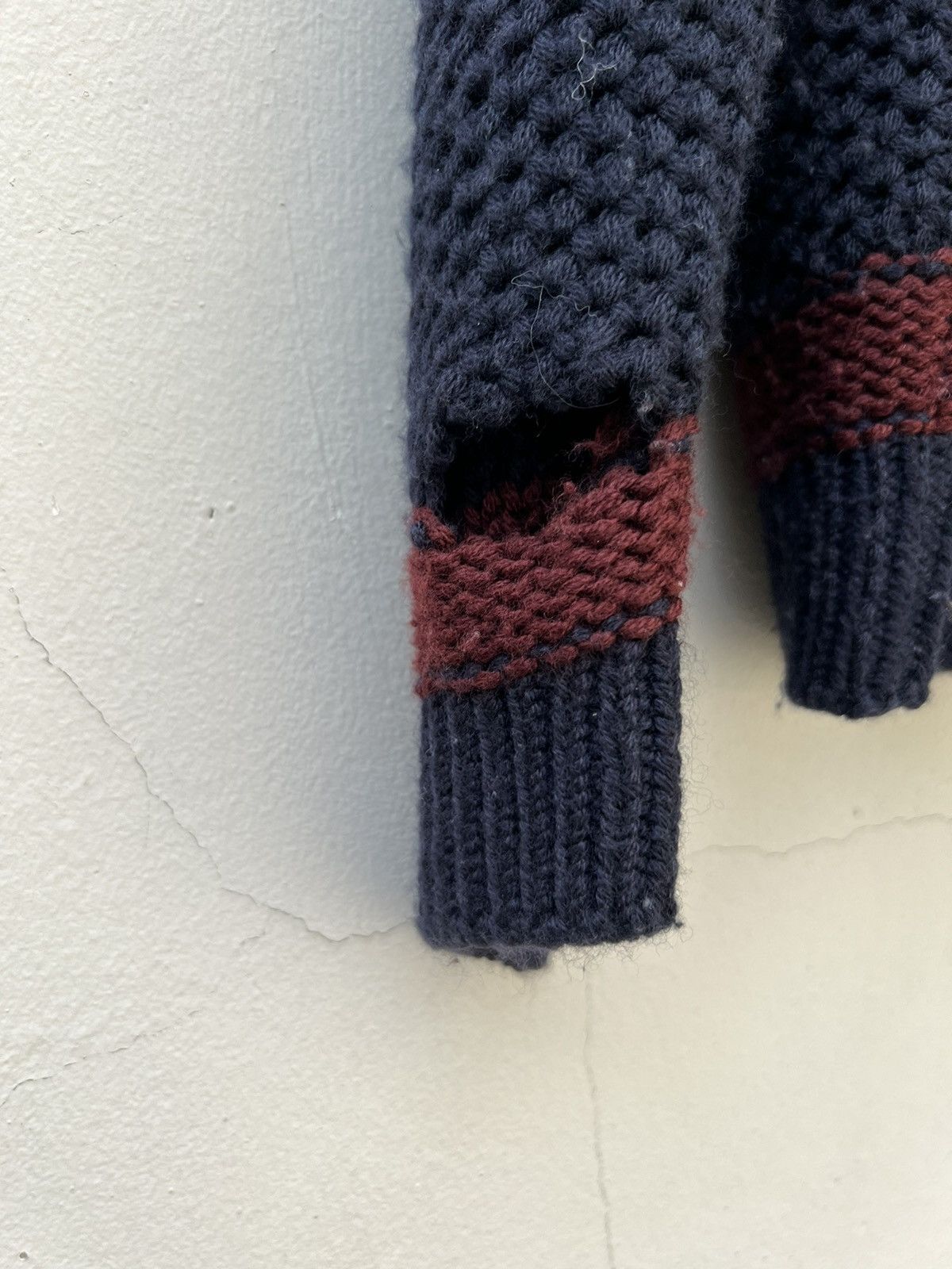 VAINL ARCHIVE VainL Archive Japan Distress Border Stripe Grunge Sweater Size US M / EU 48-50 / 2 - 9 Thumbnail