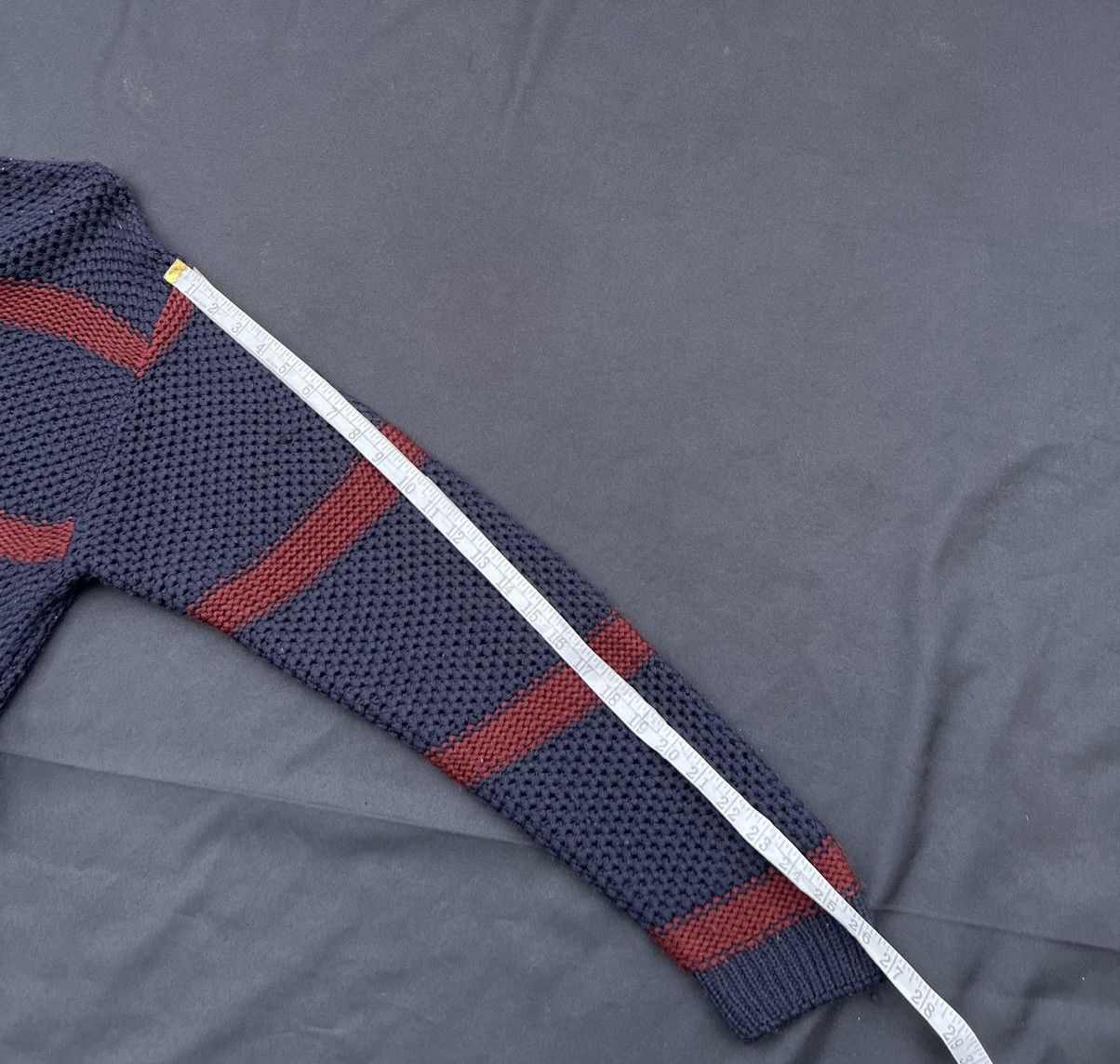 VAINL ARCHIVE VainL Archive Japan Distress Border Stripe Grunge Sweater Size US M / EU 48-50 / 2 - 3 Thumbnail