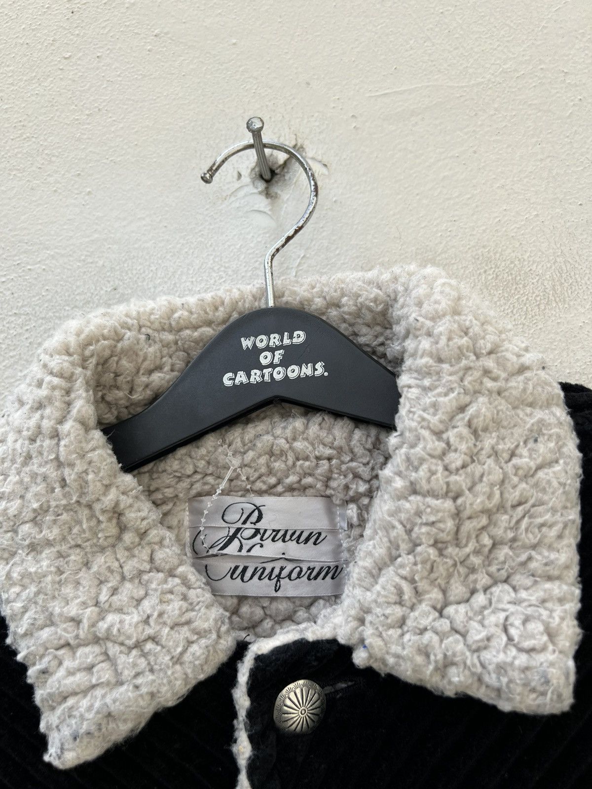 Vintage Birvin Uniform Japan Black Cord Sherpa Lined Button Jacket Size US L / EU 52-54 / 3 - 9 Thumbnail