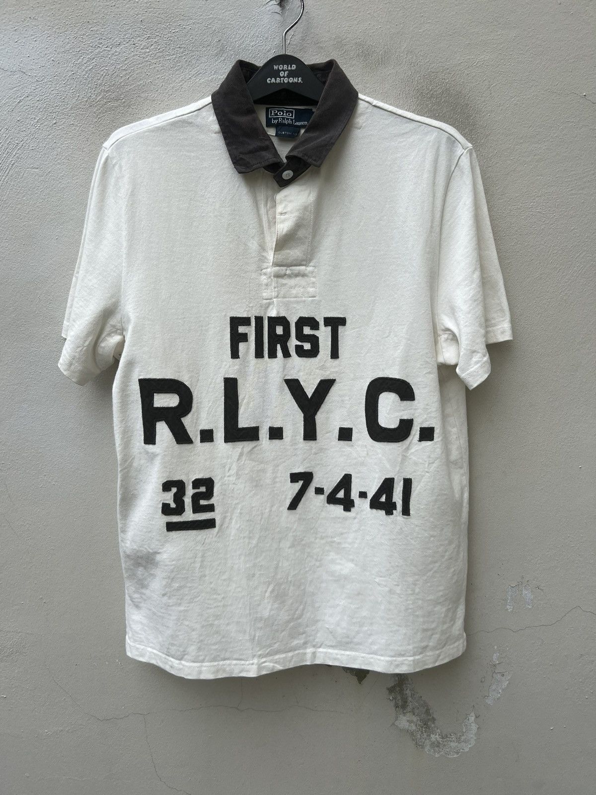 Polo Ralph Lauren VTG 90s Polo Ralph Lauren Spell Out Short Sleeve Rugby Polo Size US M / EU 48-50 / 2 - 5 Thumbnail