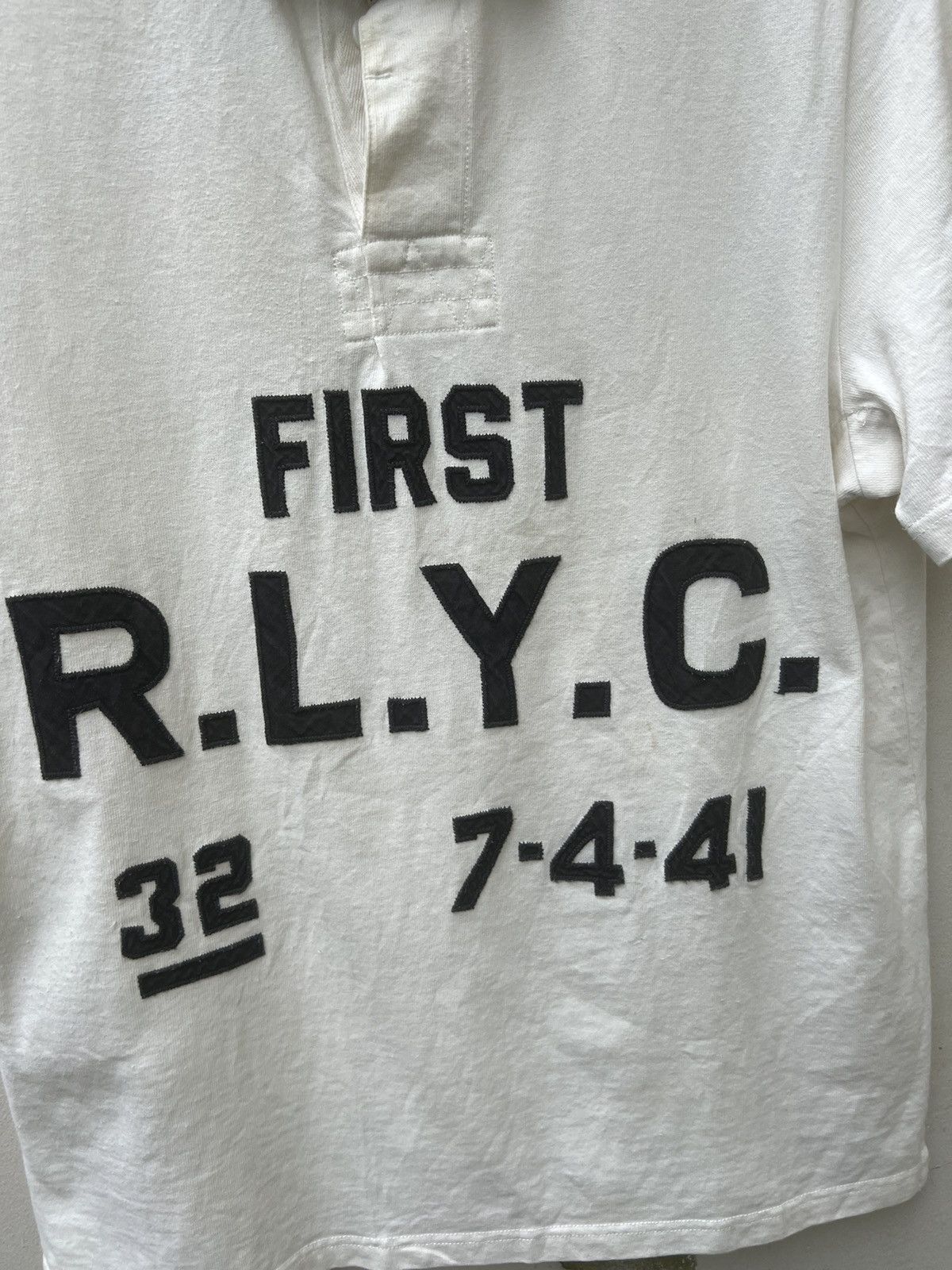 Polo Ralph Lauren VTG 90s Polo Ralph Lauren Spell Out Short Sleeve Rugby Polo Size US M / EU 48-50 / 2 - 7 Thumbnail