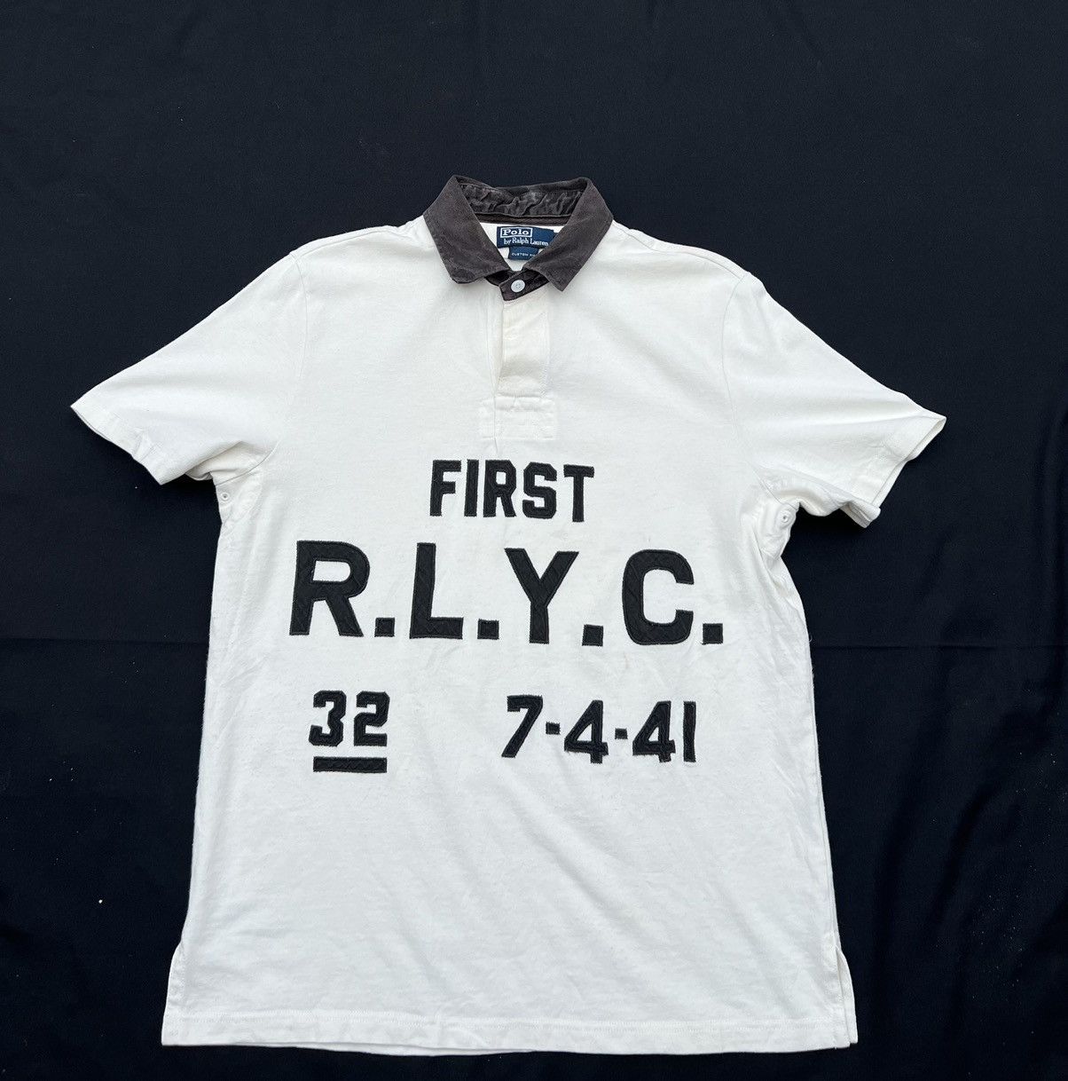 Polo Ralph Lauren VTG 90s Polo Ralph Lauren Spell Out Short Sleeve Rugby Polo Size US M / EU 48-50 / 2 - 1 Thumbnail