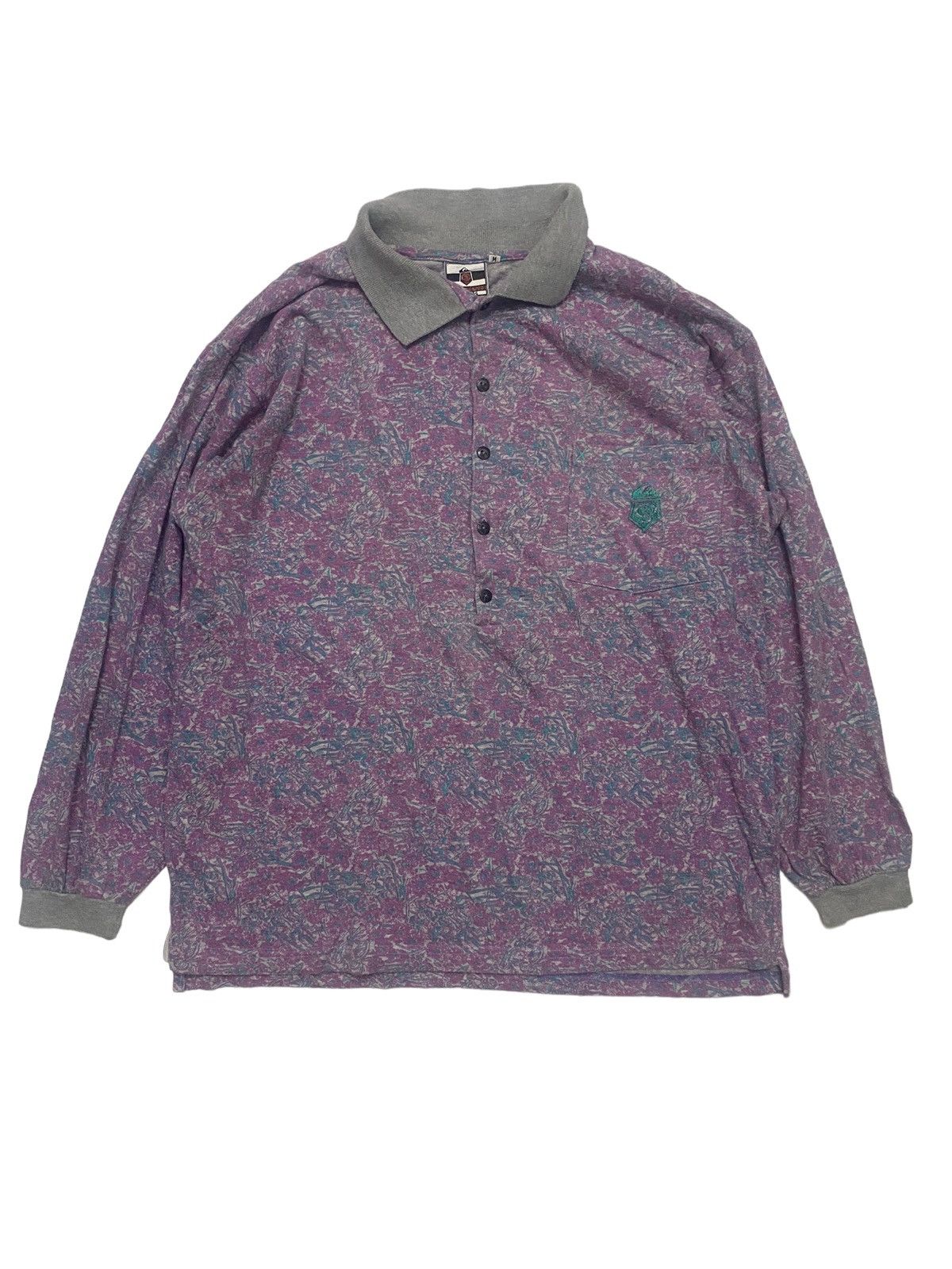 Native × Quiksilver × Vintage Vintage 80s Quiksilver Floral Long Sleeve Size US M / EU 48-50 / 2 - 1 Thumbnail