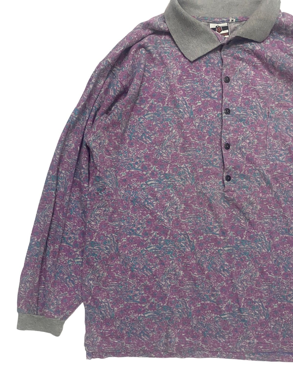 Native × Quiksilver × Vintage Vintage 80s Quiksilver Floral Long Sleeve Size US M / EU 48-50 / 2 - 2 Thumbnail