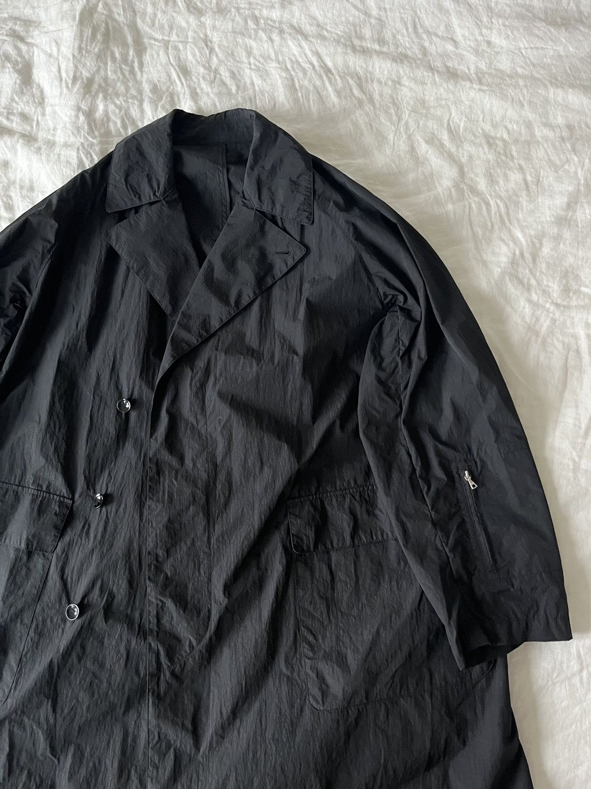 Sophnet. Sophnet. - Black Nylon Trench - Soutien Collar Coat | Grailed