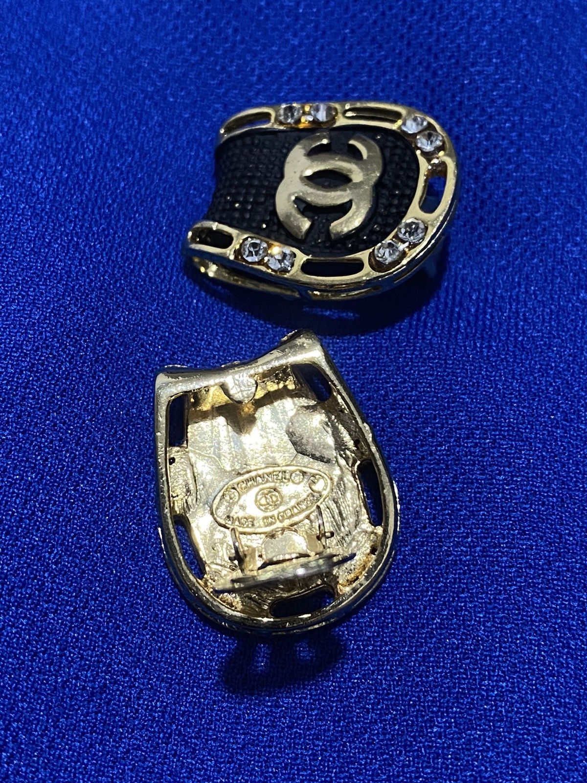 Chanel Chanel Silver Crystal CC Stud Earrings Size ONE SIZE - 8 Thumbnail