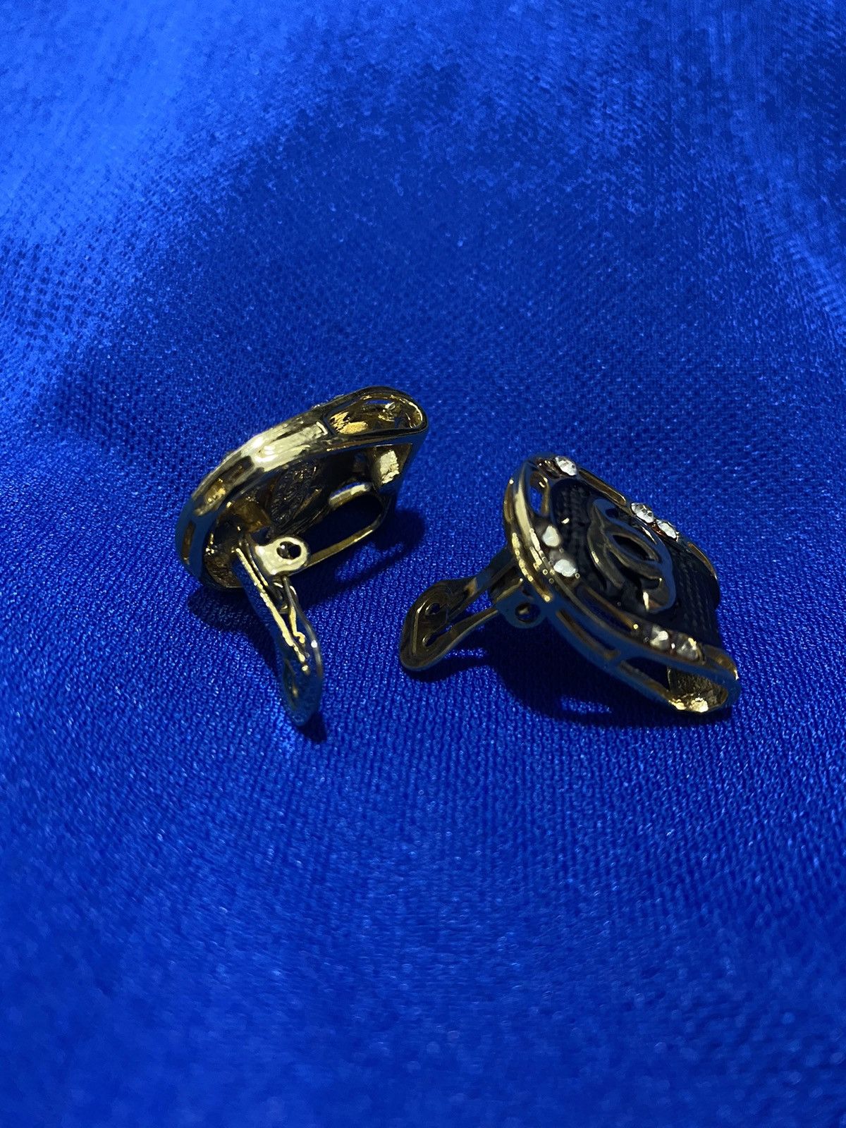Chanel Chanel Silver Crystal CC Stud Earrings Size ONE SIZE - 6 Thumbnail