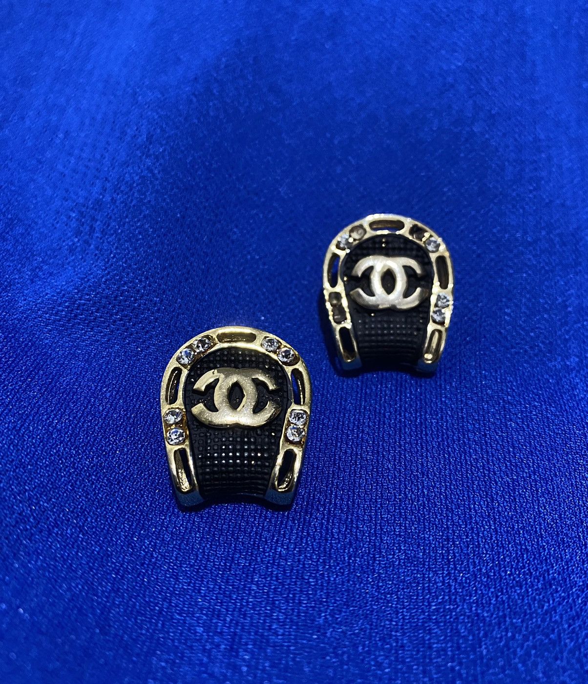 Chanel Chanel Silver Crystal CC Stud Earrings Size ONE SIZE - 2 Thumbnail