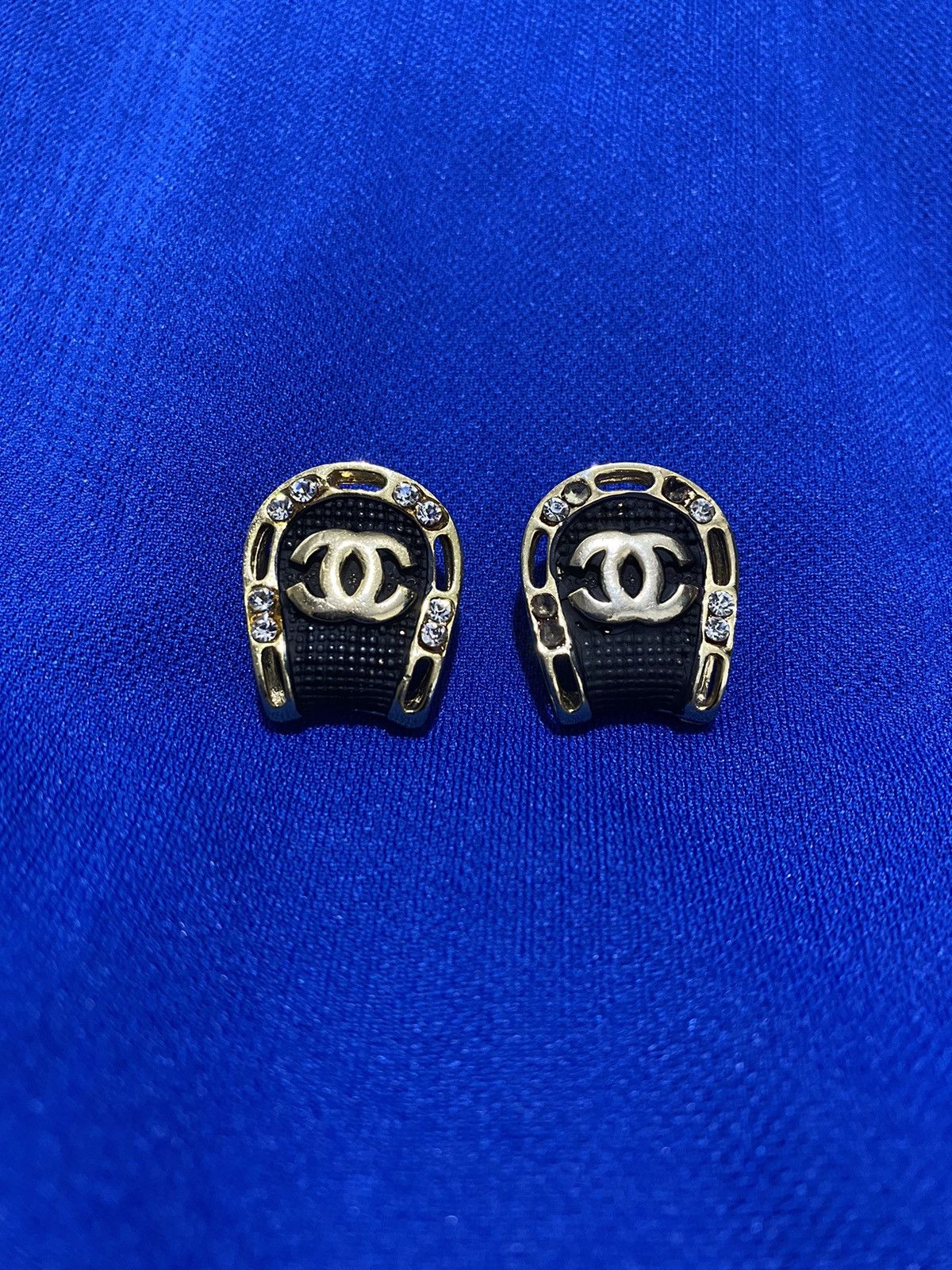 Chanel Chanel Silver Crystal CC Stud Earrings Size ONE SIZE - 3 Thumbnail