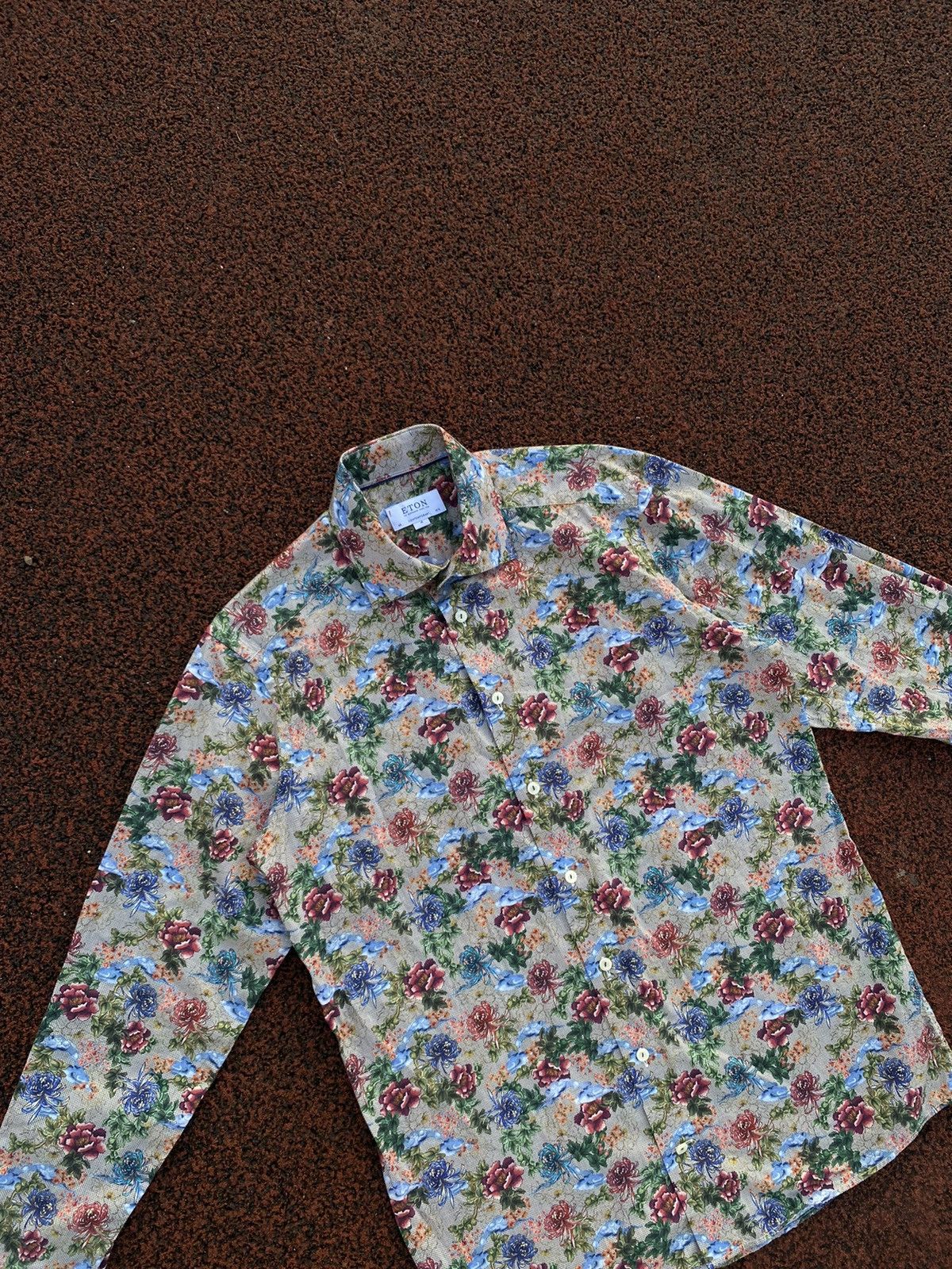 Eton Eton Flower Printed Shirt Size US M / EU 48-50 / 2 - 1 Thumbnail