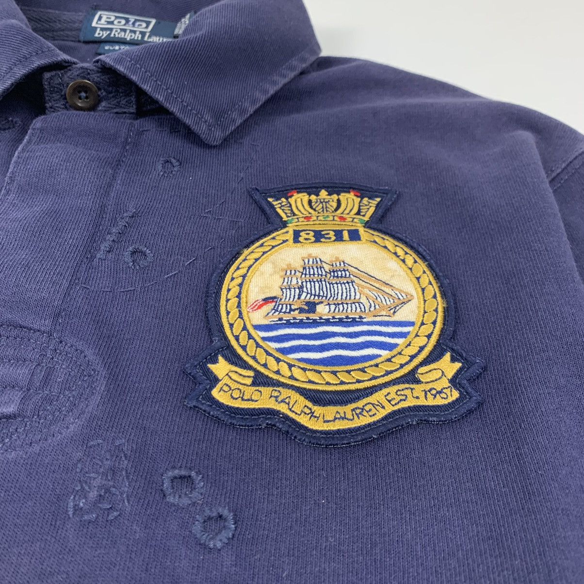 Polo Ralph Lauren Vintage Polo Ralph Lauren USA Rugby Long Sleeve Shirt Size US M / EU 48-50 / 2 - 7 Thumbnail