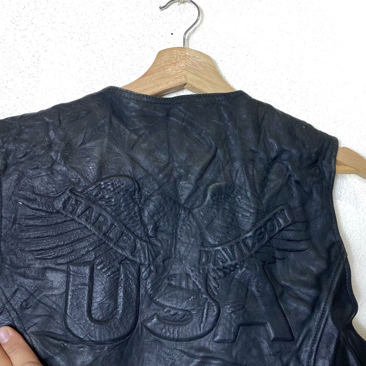 Harley Davidson × Vintage Vintage HARLEY-DAVIDSON An American Legend Vest Leather Size US XL / EU 56 / 4 - 2 Thumbnail