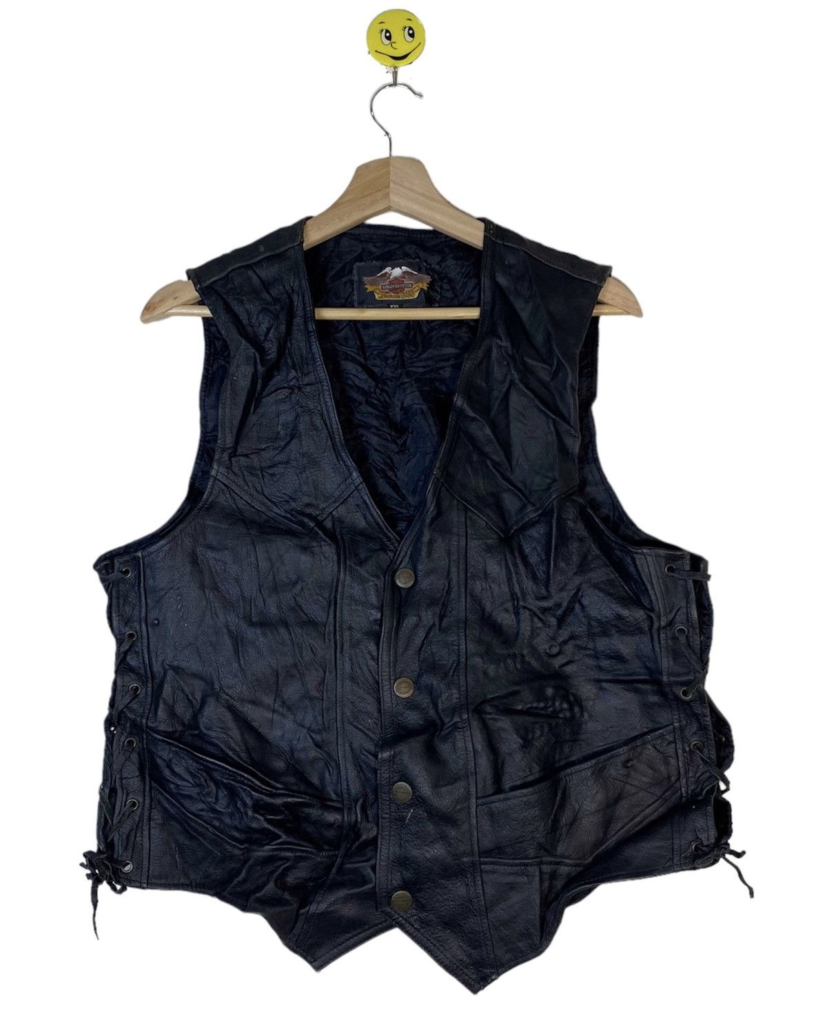 Harley Davidson × Vintage Vintage HARLEY-DAVIDSON An American Legend Vest Leather Size US XL / EU 56 / 4 - 3 Thumbnail