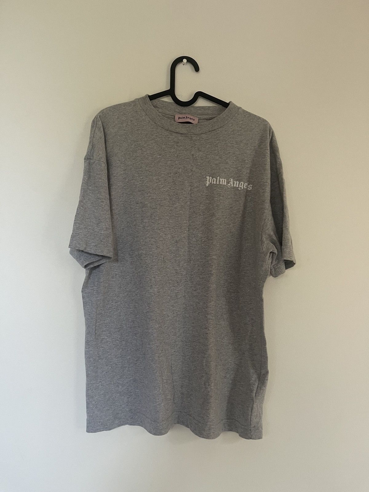 Palm angels Gray Logo Tee