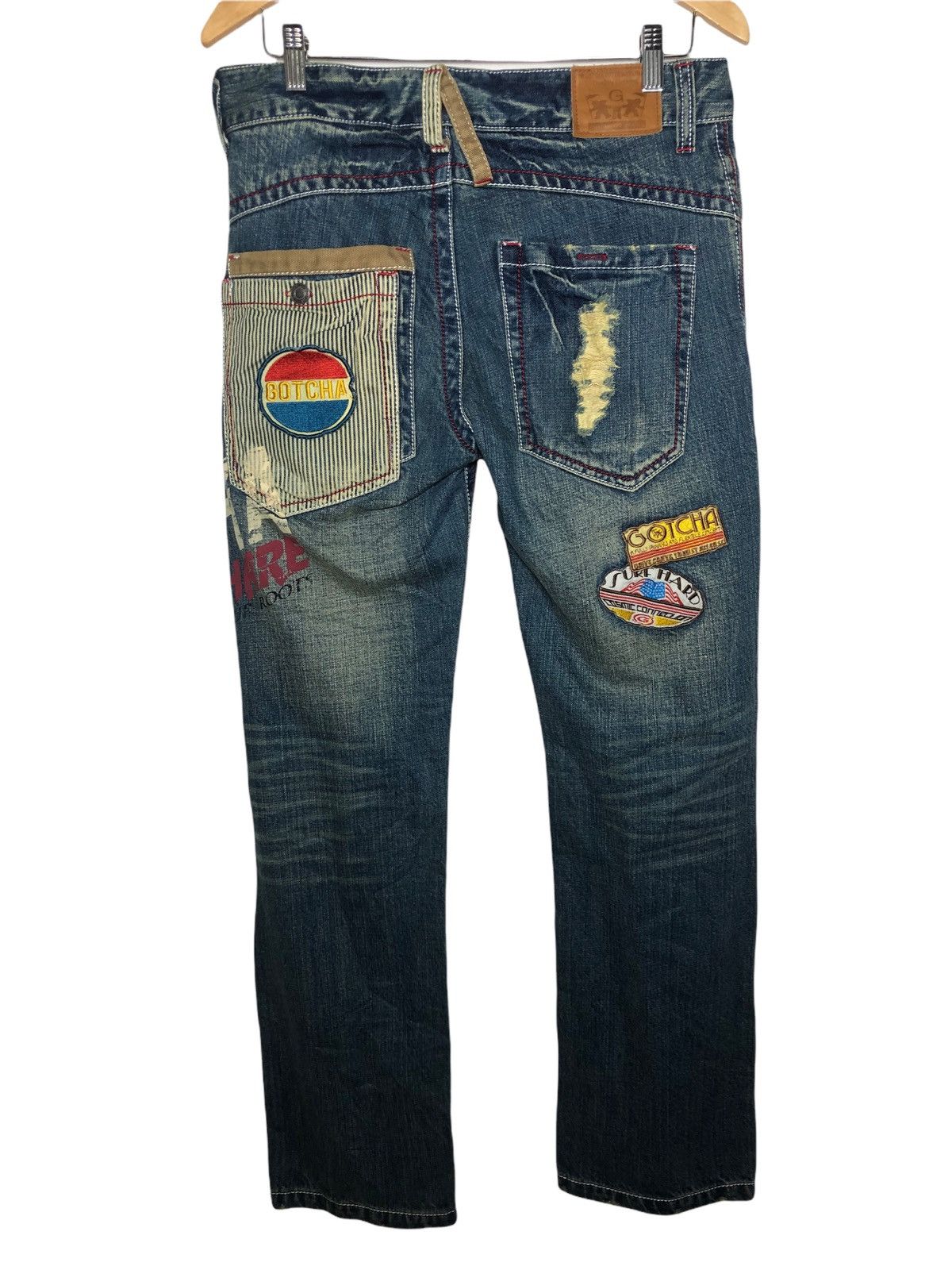 Gotcha × If Six Was Nine × Japanese Brand Japanese Brand Gotcha Distressed Patchwork jeans Size US 33 - 2 Thumbnail