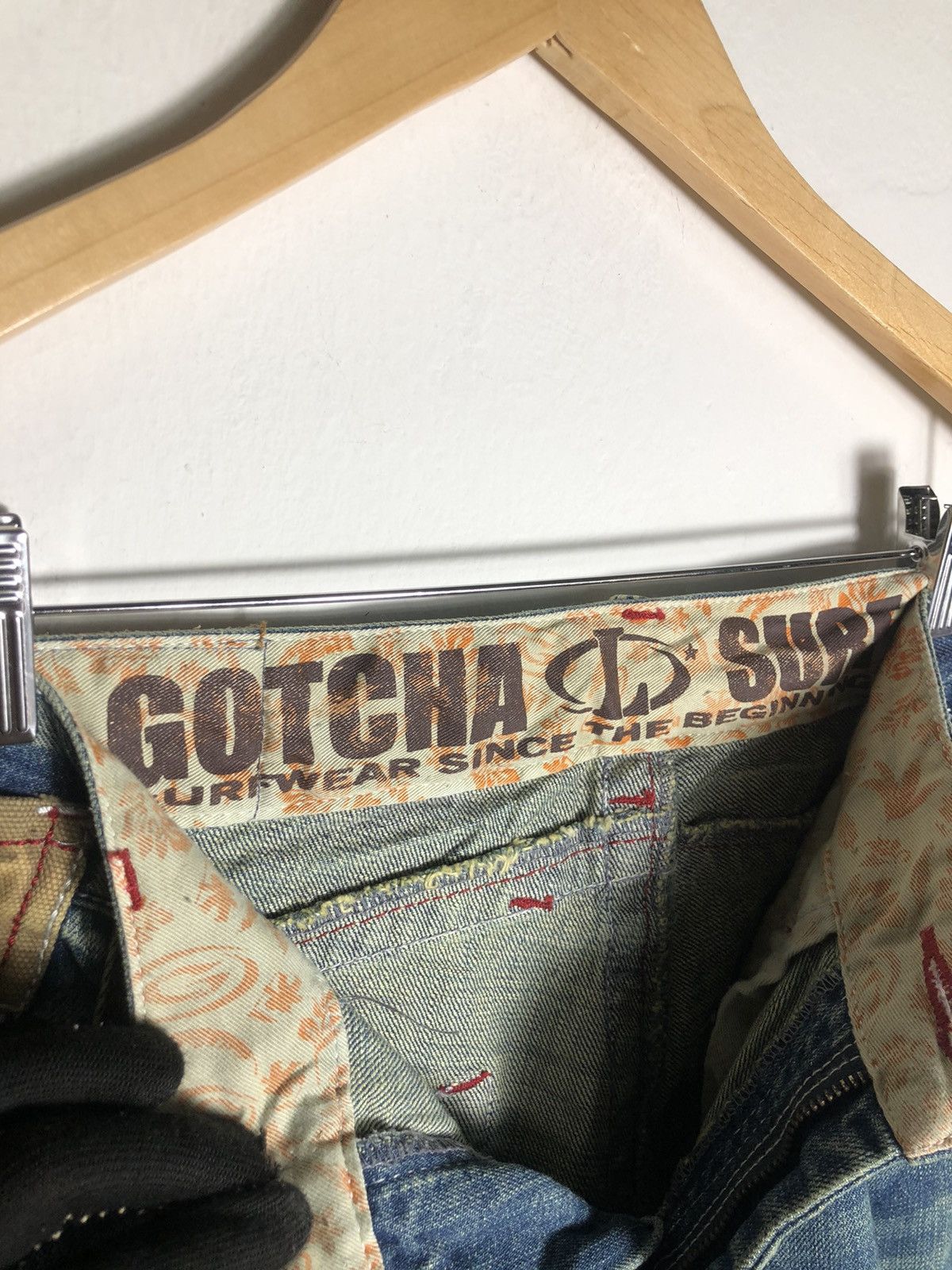 Gotcha × If Six Was Nine × Japanese Brand Japanese Brand Gotcha Distressed Patchwork jeans Size US 33 - 12 Thumbnail