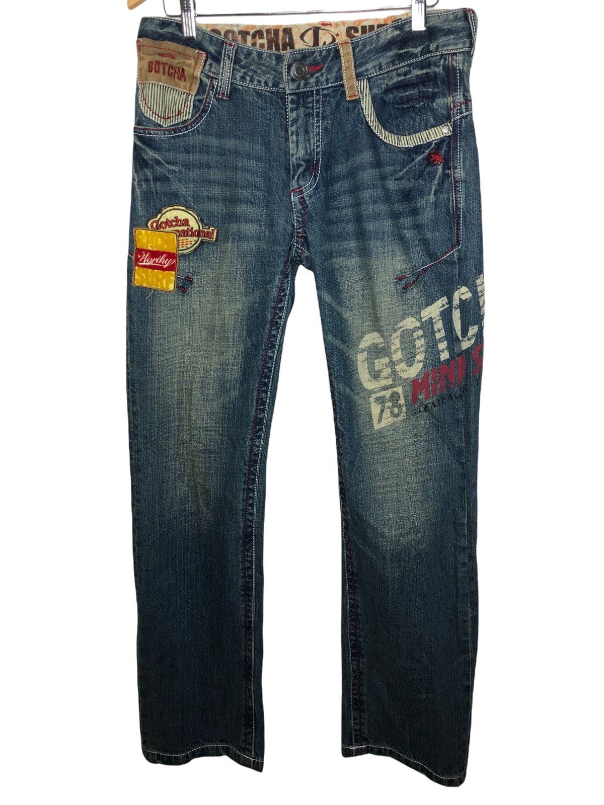 Gotcha × If Six Was Nine × Japanese Brand Japanese Brand Gotcha Distressed Patchwork jeans Size US 33 - 1 Thumbnail