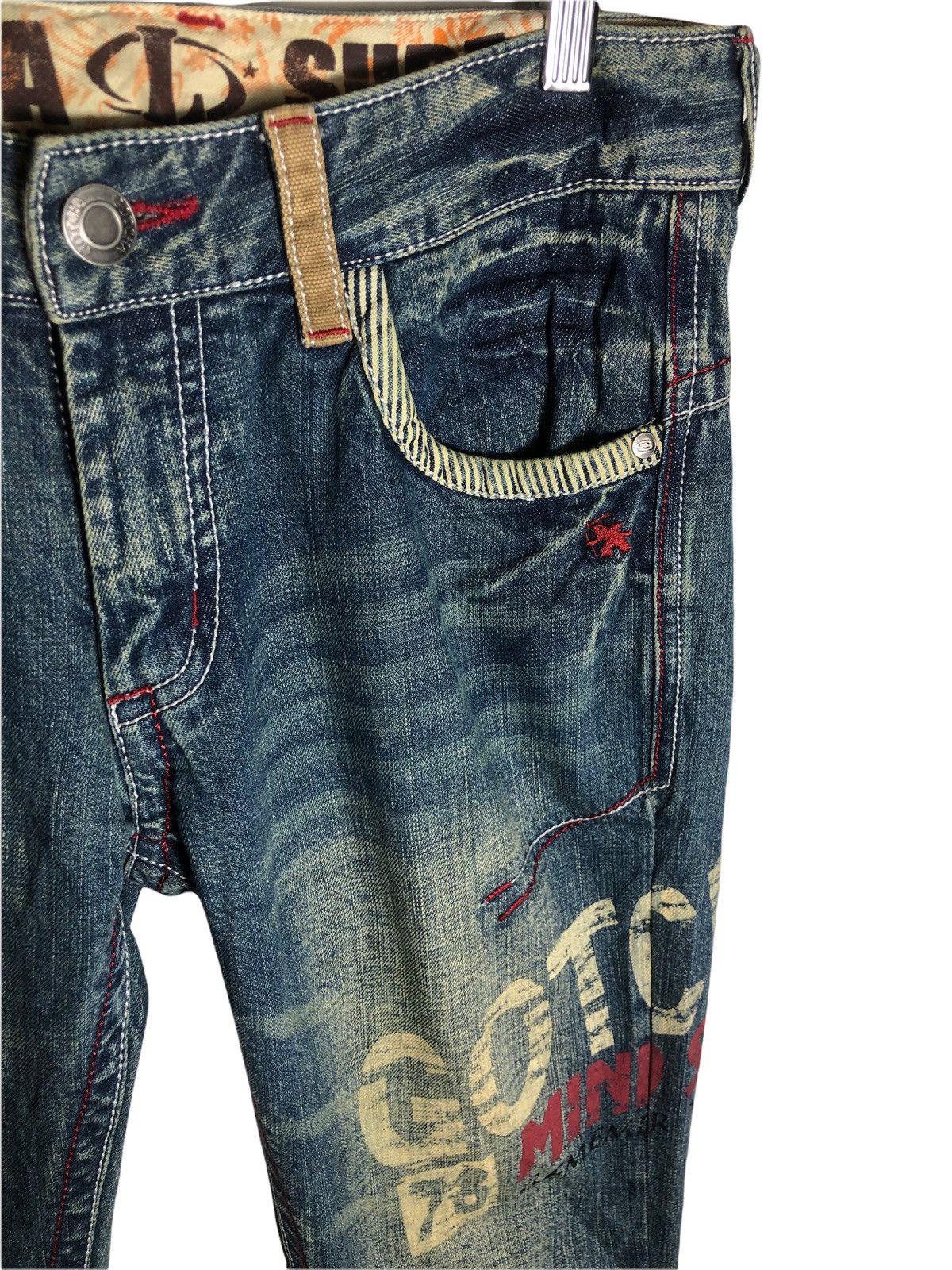 Gotcha × If Six Was Nine × Japanese Brand Japanese Brand Gotcha Distressed Patchwork jeans Size US 33 - 4 Thumbnail