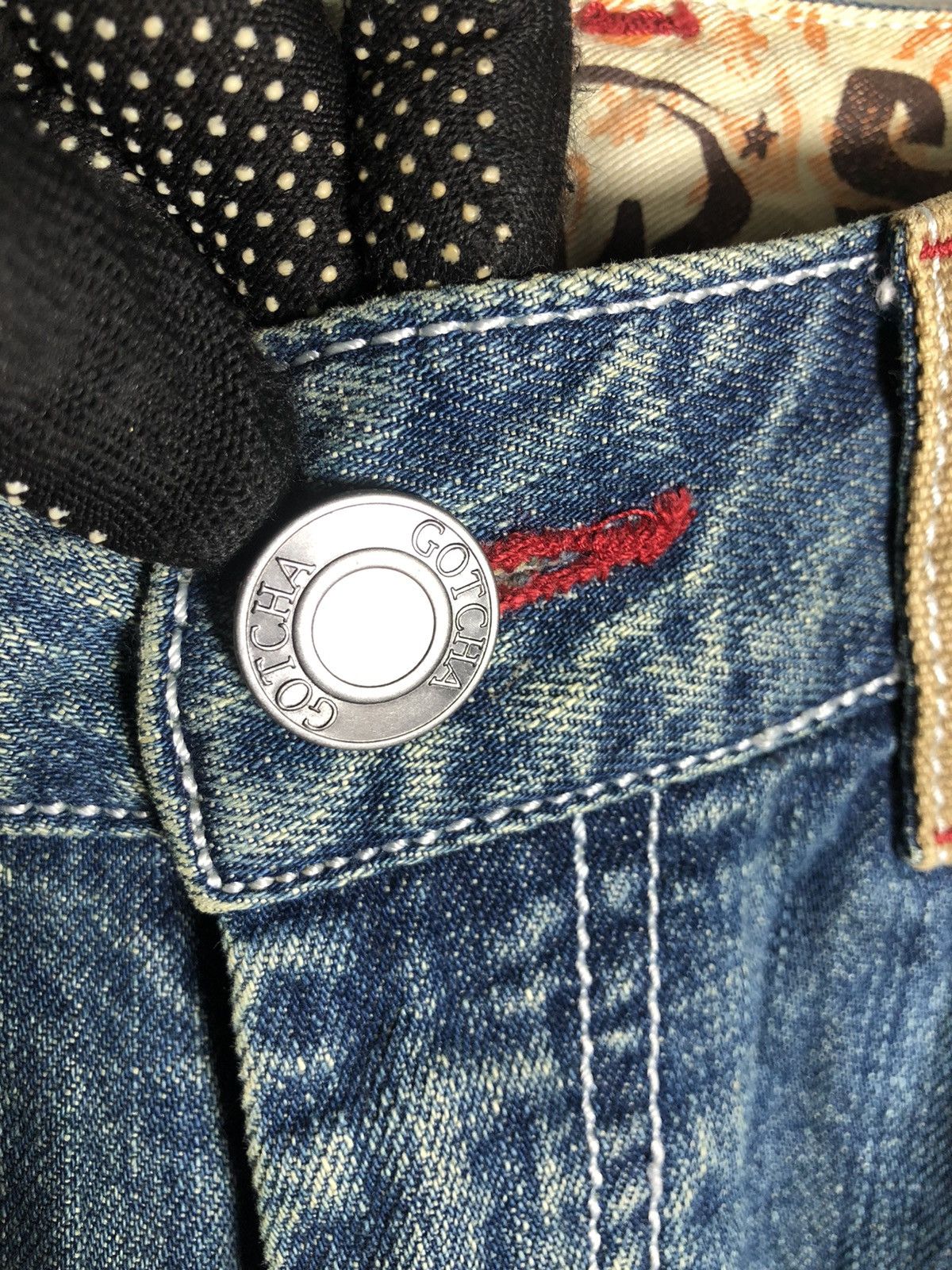 Gotcha × If Six Was Nine × Japanese Brand Japanese Brand Gotcha Distressed Patchwork jeans Size US 33 - 8 Thumbnail