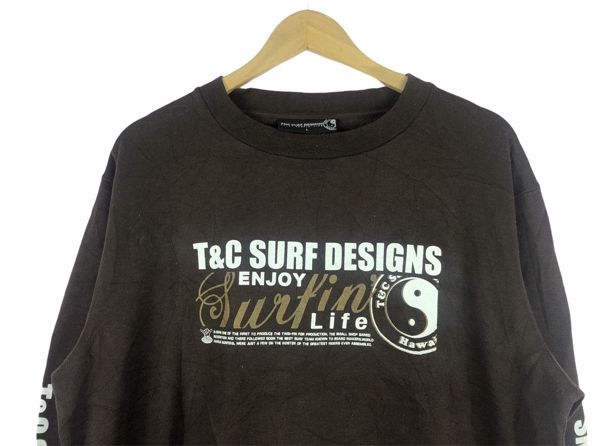 Vintage VINTAGE T&C SURF DESIGNS ENJOY LIFE BROWN SWEATSHIRT Size US L / EU 52-54 / 3 - 3 Thumbnail