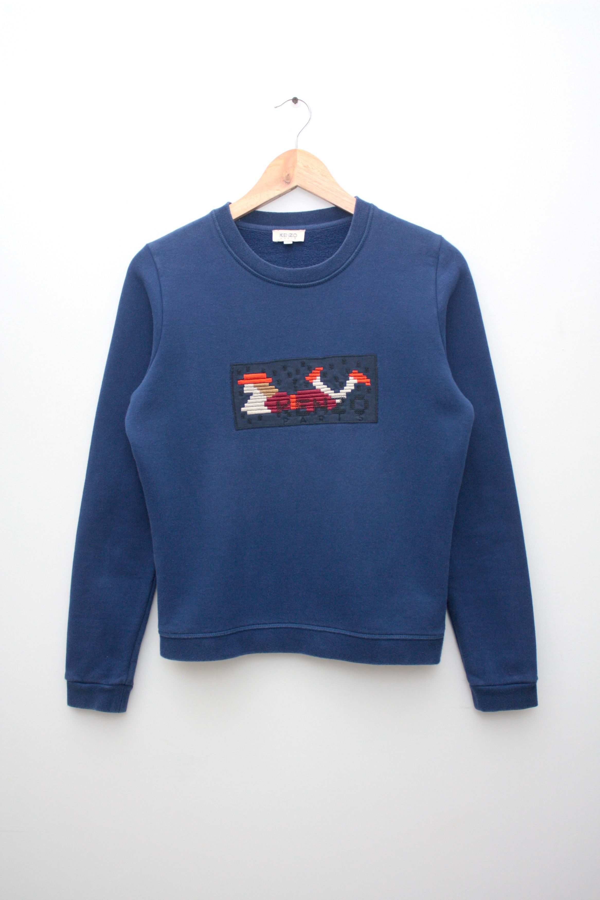 Kenzo Kenzo Navy Sweatshirt Small Women's Small Made In Portugal Size S / US 4 / IT 40 - 4 Thumbnail