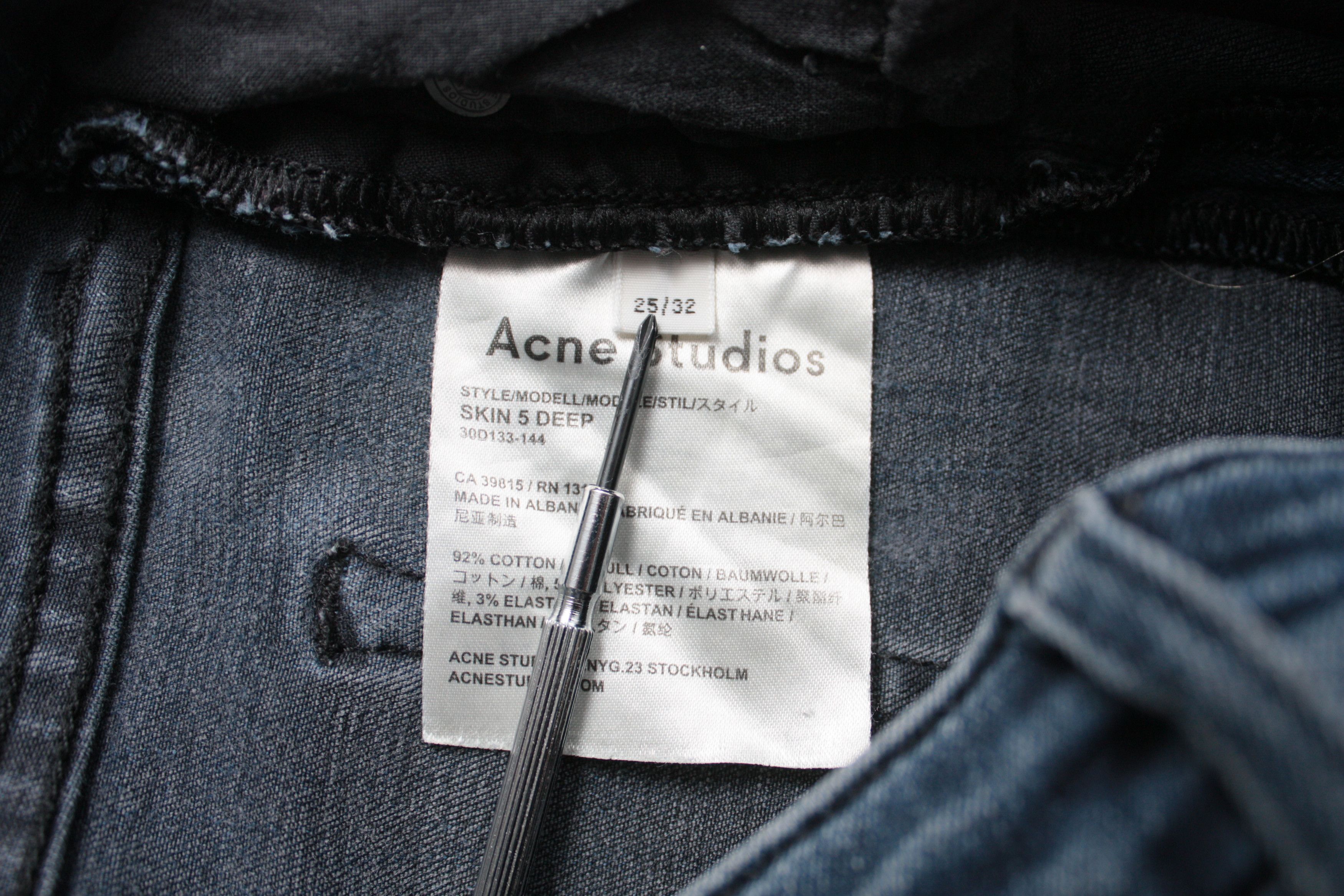 Acne Studios Acne Studios Skin 5 Deep Denim Jeans Women's 25/32 Size 25" / US 0 / IT 36 - 4 Thumbnail