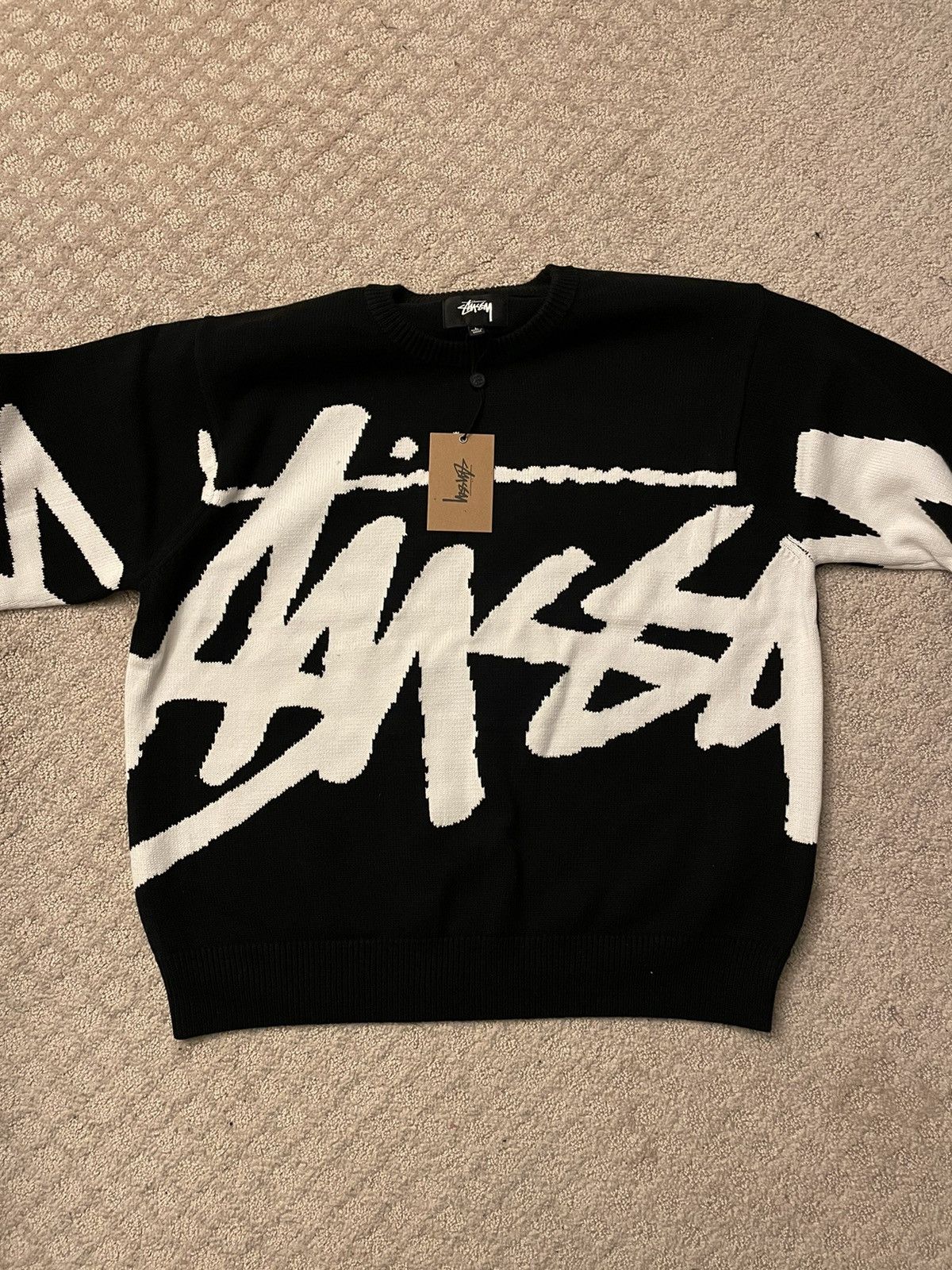 Stussy Stussy Stock Sweater Black Large | Grailed