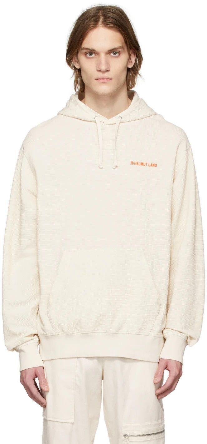 Helmut Lang Helmut Lang Off-White Waffle Hoodie Size US M / EU 48-50 / 2 - 6 Thumbnail