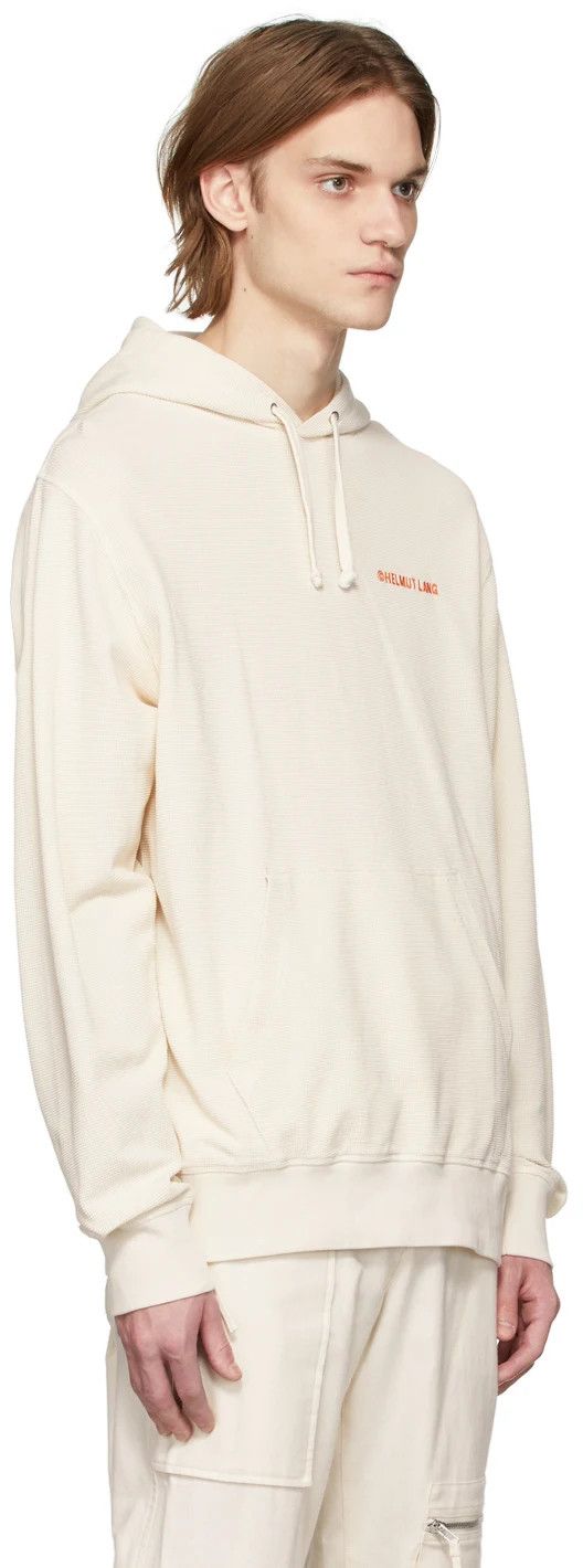 Helmut Lang Helmut Lang Off-White Waffle Hoodie Size US M / EU 48-50 / 2 - 7 Thumbnail