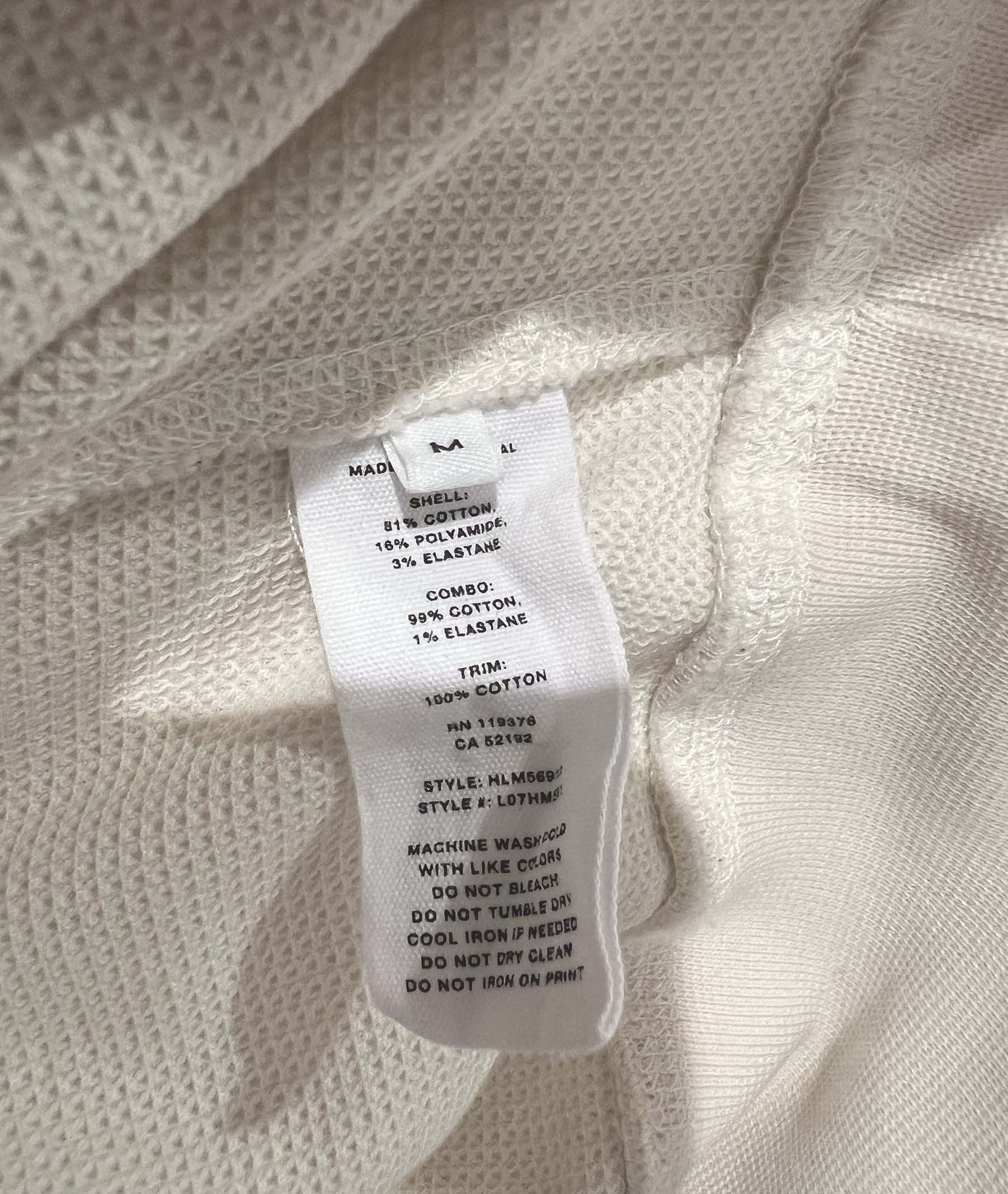 Helmut Lang Helmut Lang Off-White Waffle Hoodie Size US M / EU 48-50 / 2 - 5 Thumbnail