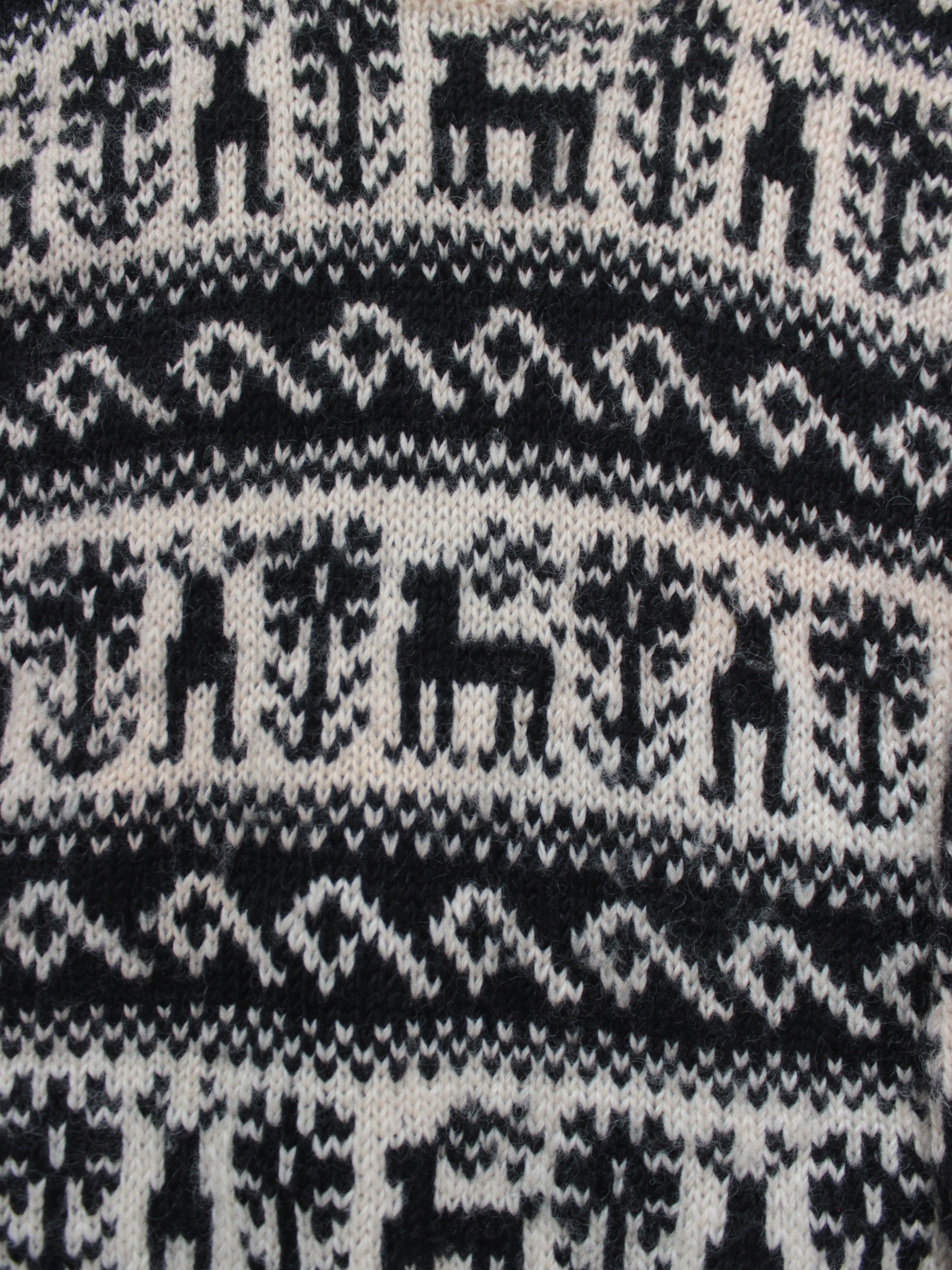 Vintage Vintage Retro deer knitted wool sweater Size US L / EU 52-54 / 3 - 5 Thumbnail