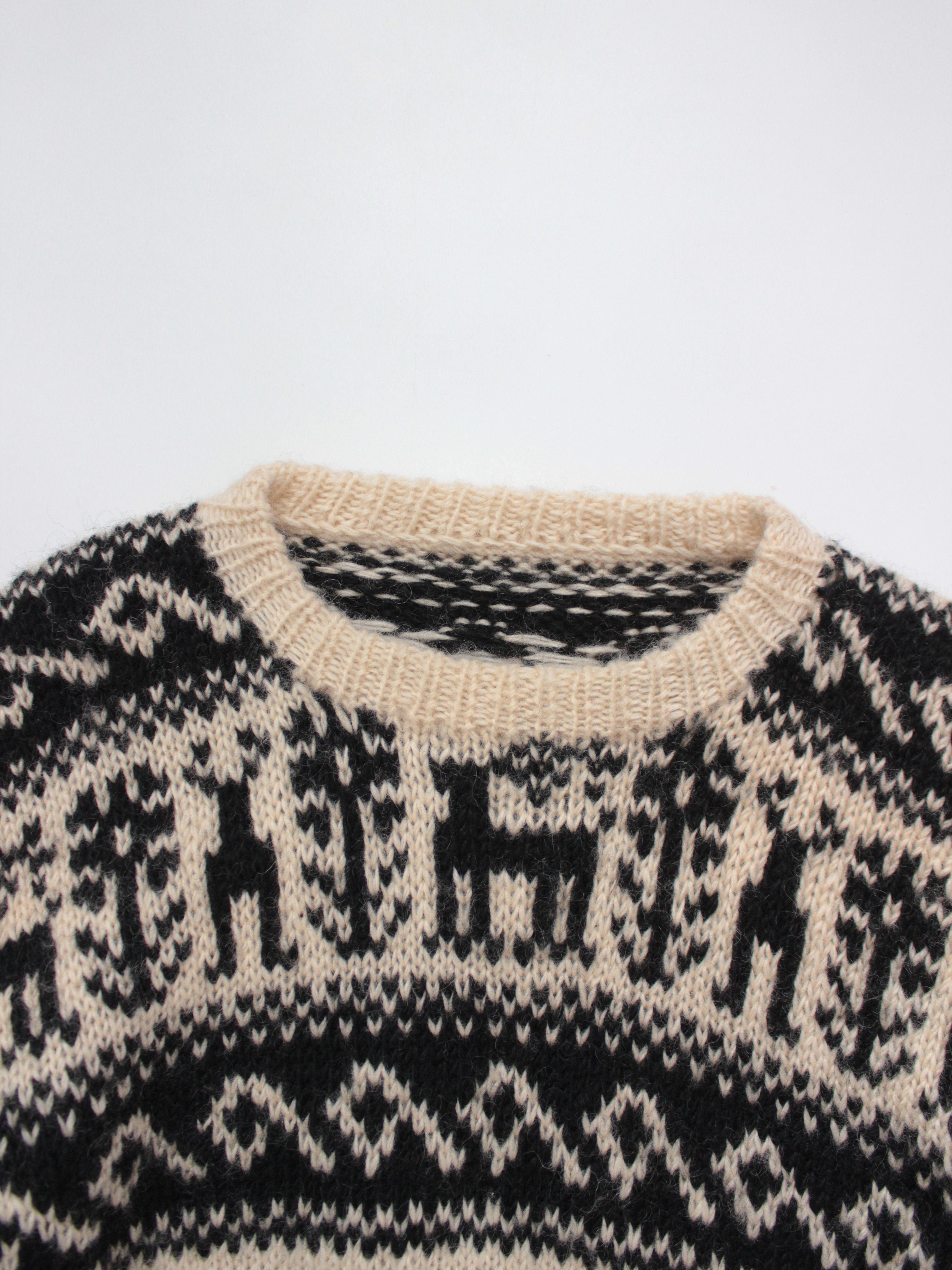 Vintage Vintage Retro deer knitted wool sweater Size US L / EU 52-54 / 3 - 2 Thumbnail