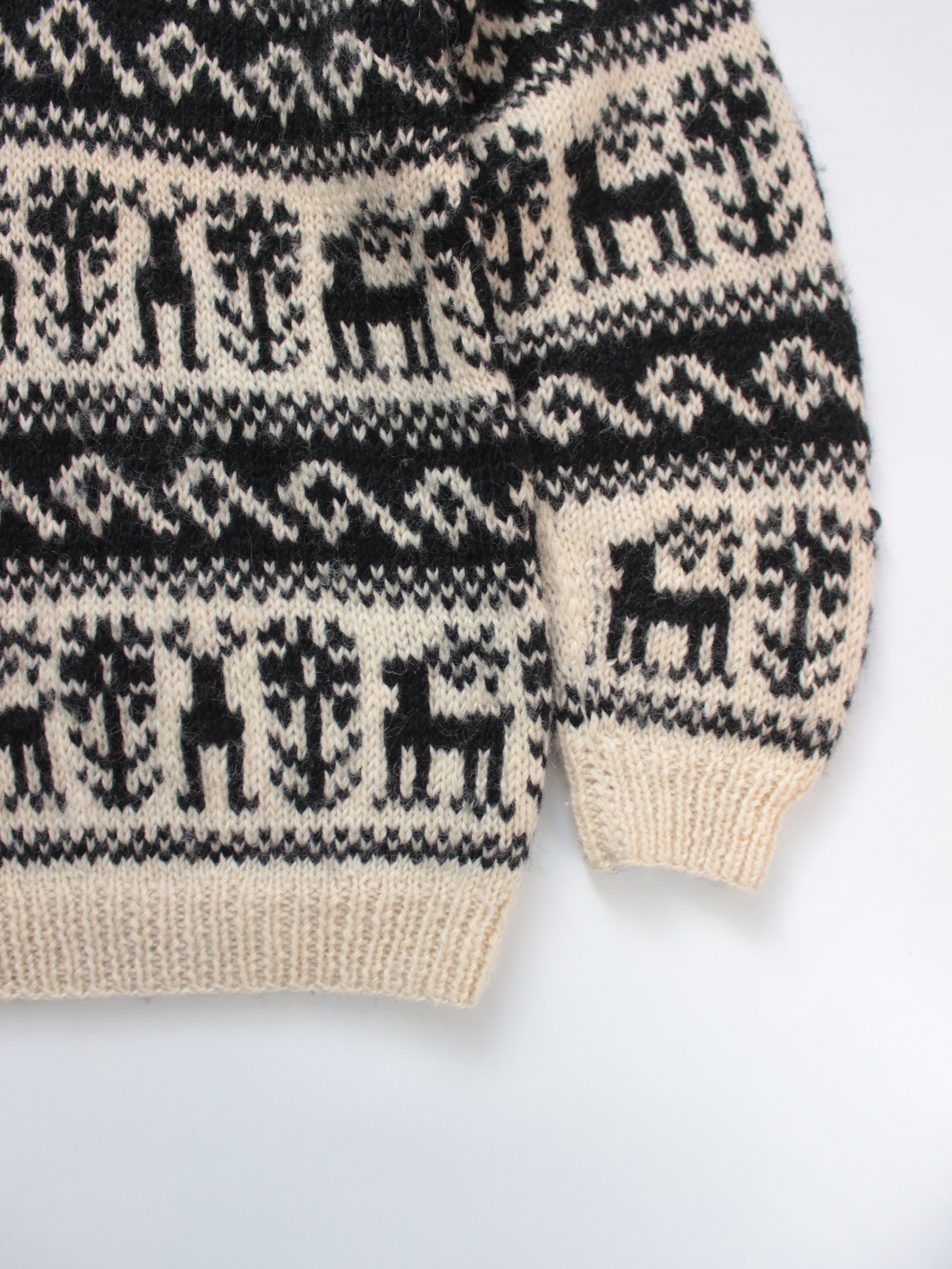 Vintage Vintage Retro deer knitted wool sweater Size US L / EU 52-54 / 3 - 4 Thumbnail