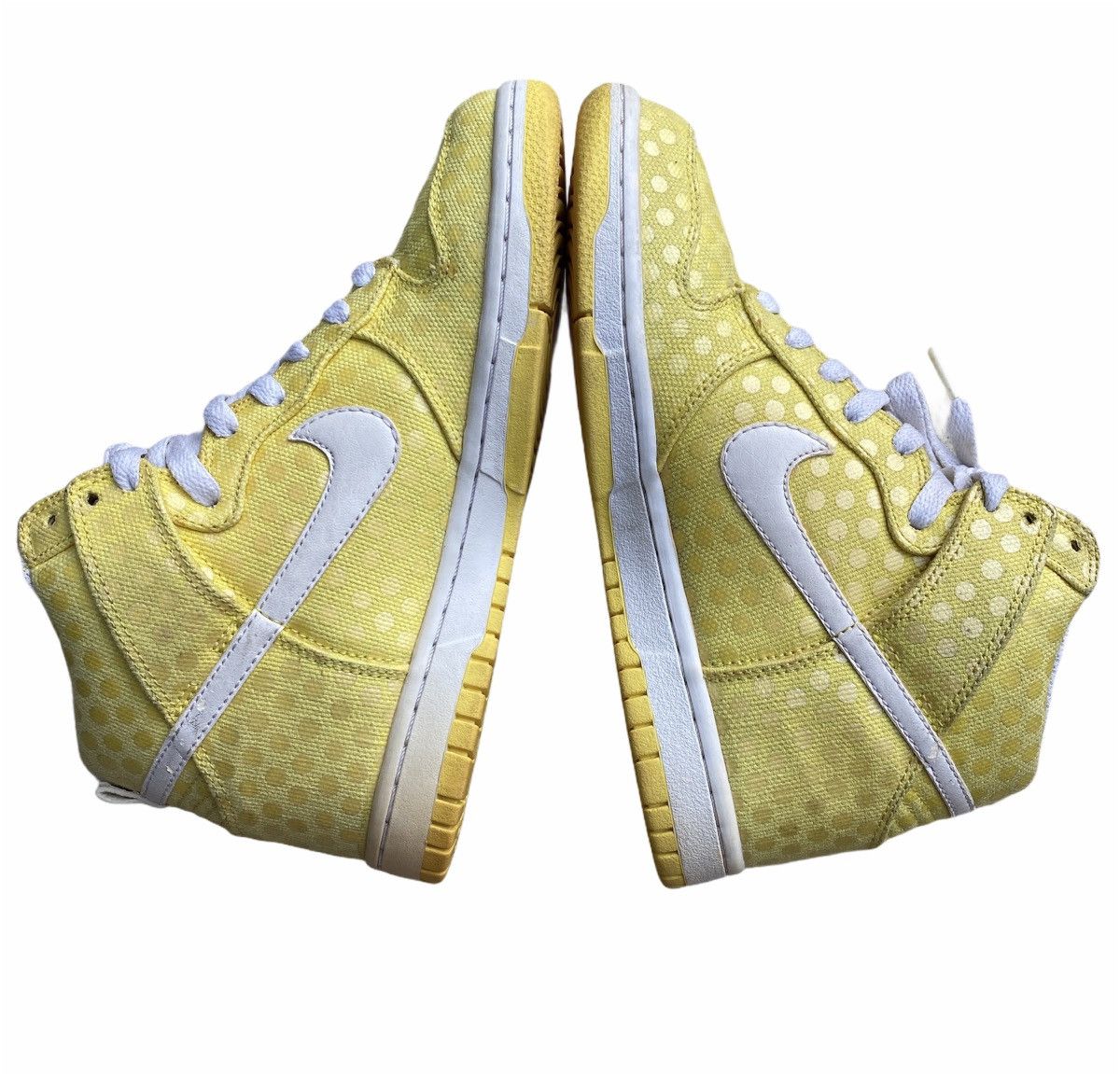 Nike × Vintage Nike Dunk High Polka Dot Vibrant Yellow White 2010 Size US 5.5 / EU 38 - 2 Thumbnail