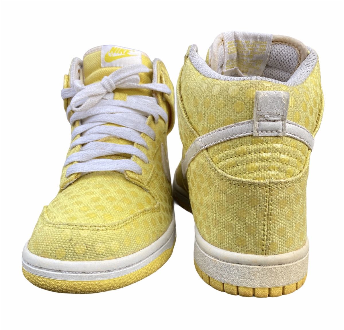 Nike × Vintage Nike Dunk High Polka Dot Vibrant Yellow White 2010 Size US 5.5 / EU 38 - 6 Thumbnail