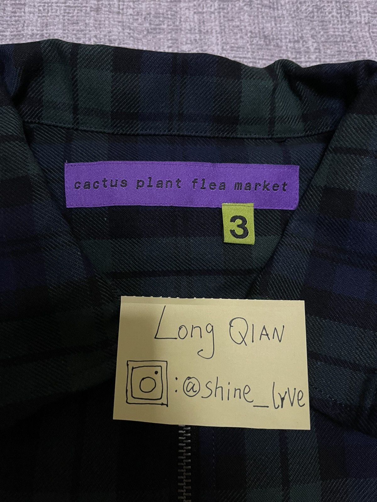 Cactus Plant Flea Market × Human Made Cactus plant flea market cpfm check zip work jacket Size US L / EU 52-54 / 3 - 4 Thumbnail