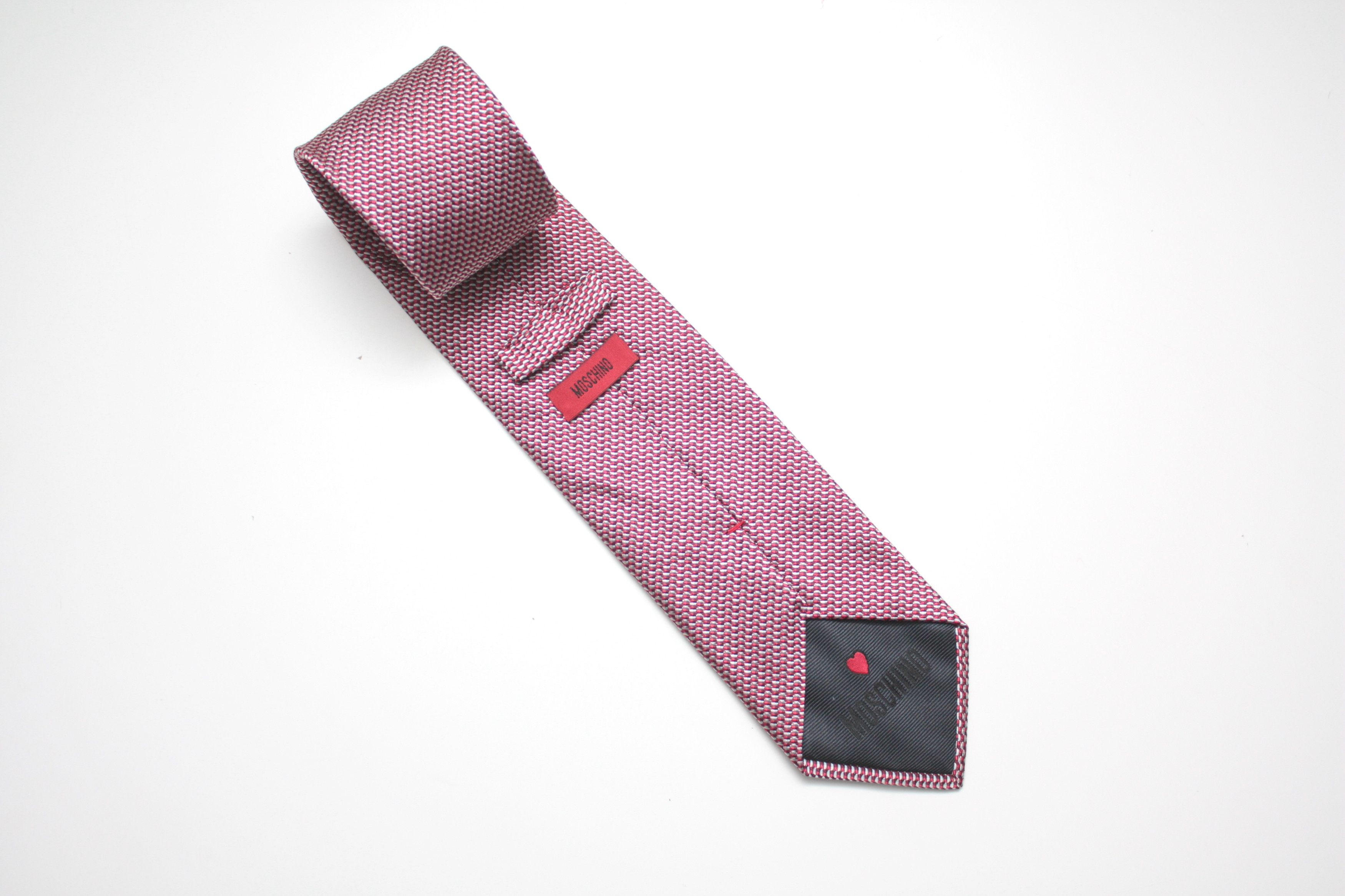 Moschino Moschino Red Silk Tie Made In Italy Size ONE SIZE - 1 Thumbnail