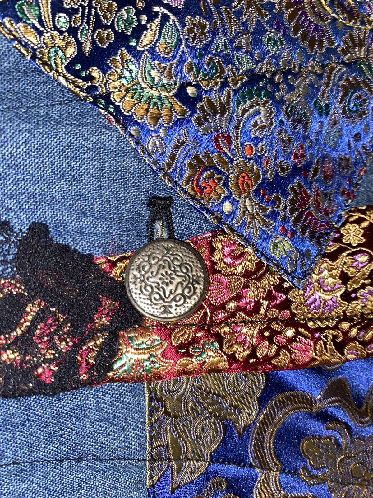 Chicos × Japanese Brand Chicos Design Embroidered Patchwork Denim Jacket Size M / US 6-8 / IT 42-44 - 5 Thumbnail