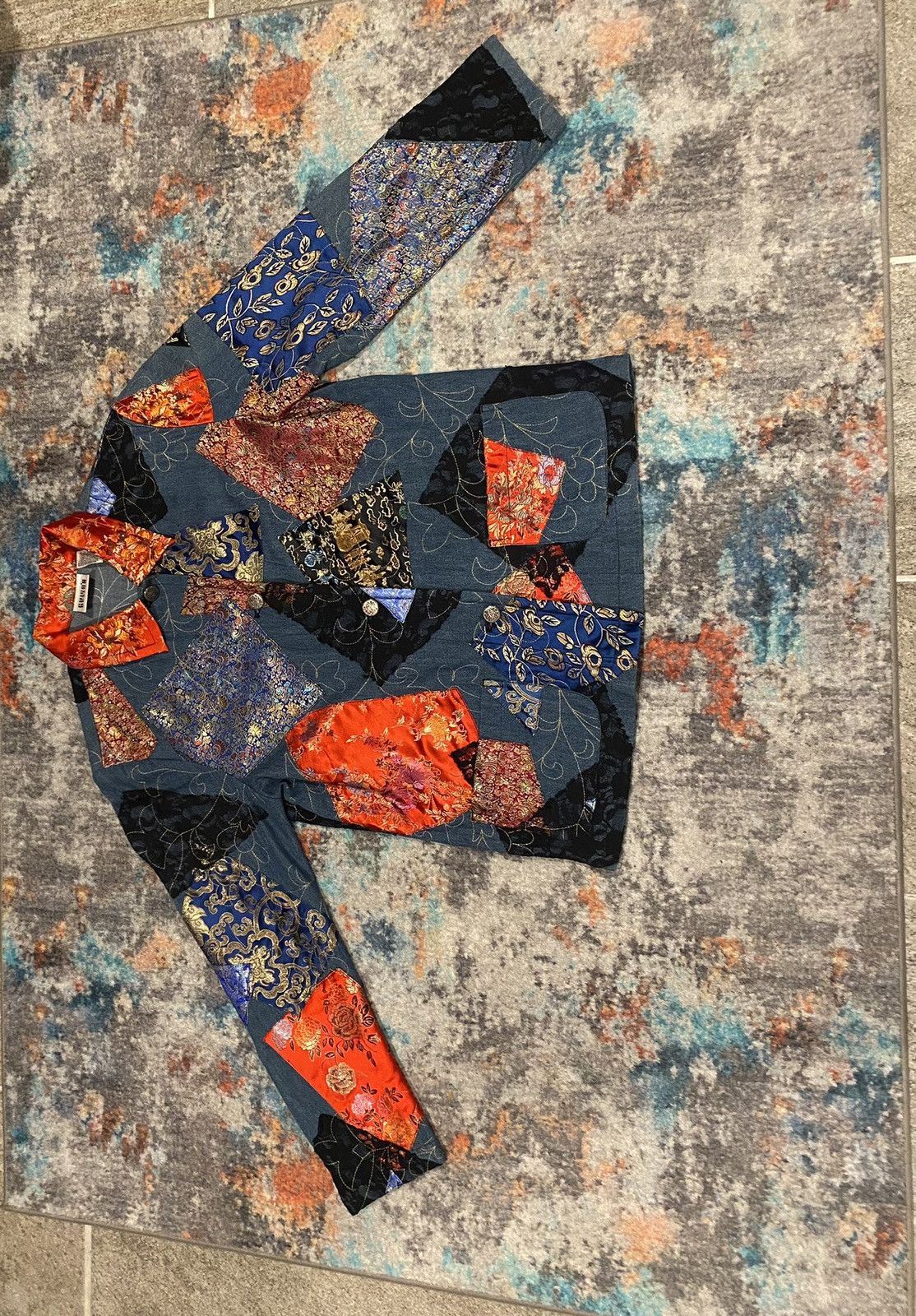 Chicos × Japanese Brand Chicos Design Embroidered Patchwork Denim Jacket Size M / US 6-8 / IT 42-44 - 1 Thumbnail