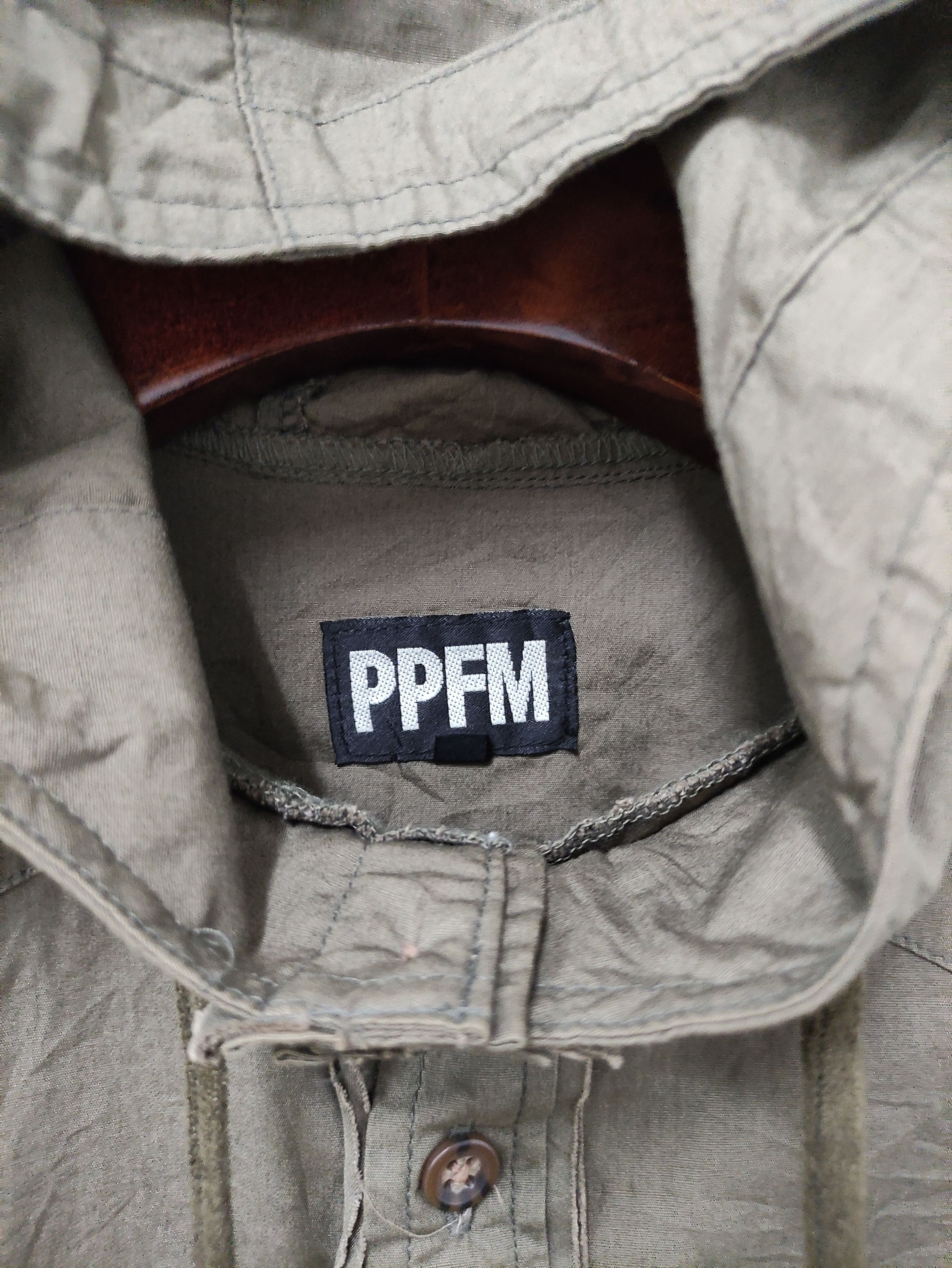 PPFM PPFM BUTTON UP SHORT SLEEVE WITH HOODIE Size US XS / EU 42 / 0 - 7 Thumbnail