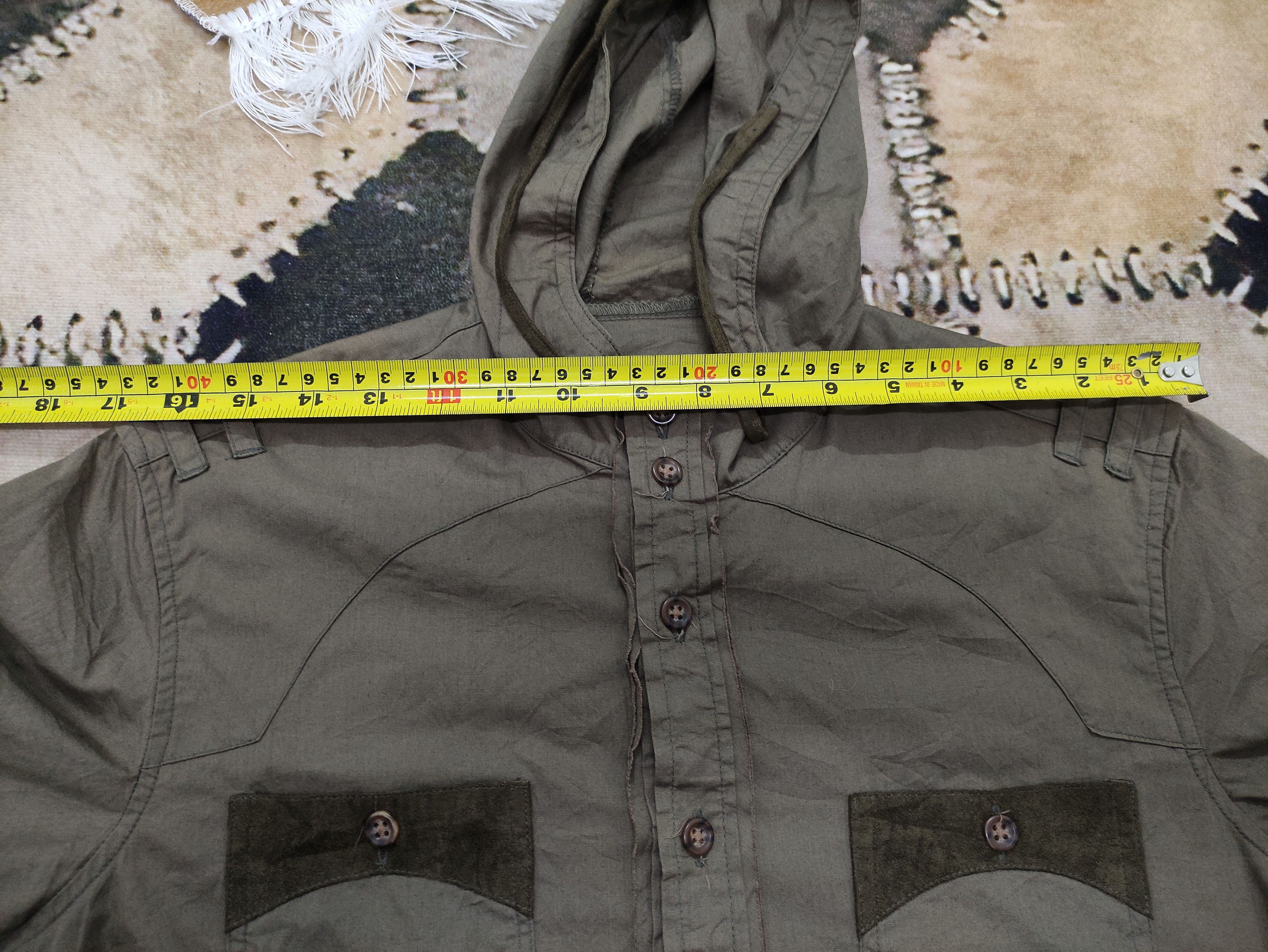 PPFM PPFM BUTTON UP SHORT SLEEVE WITH HOODIE Size US XS / EU 42 / 0 - 4 Thumbnail