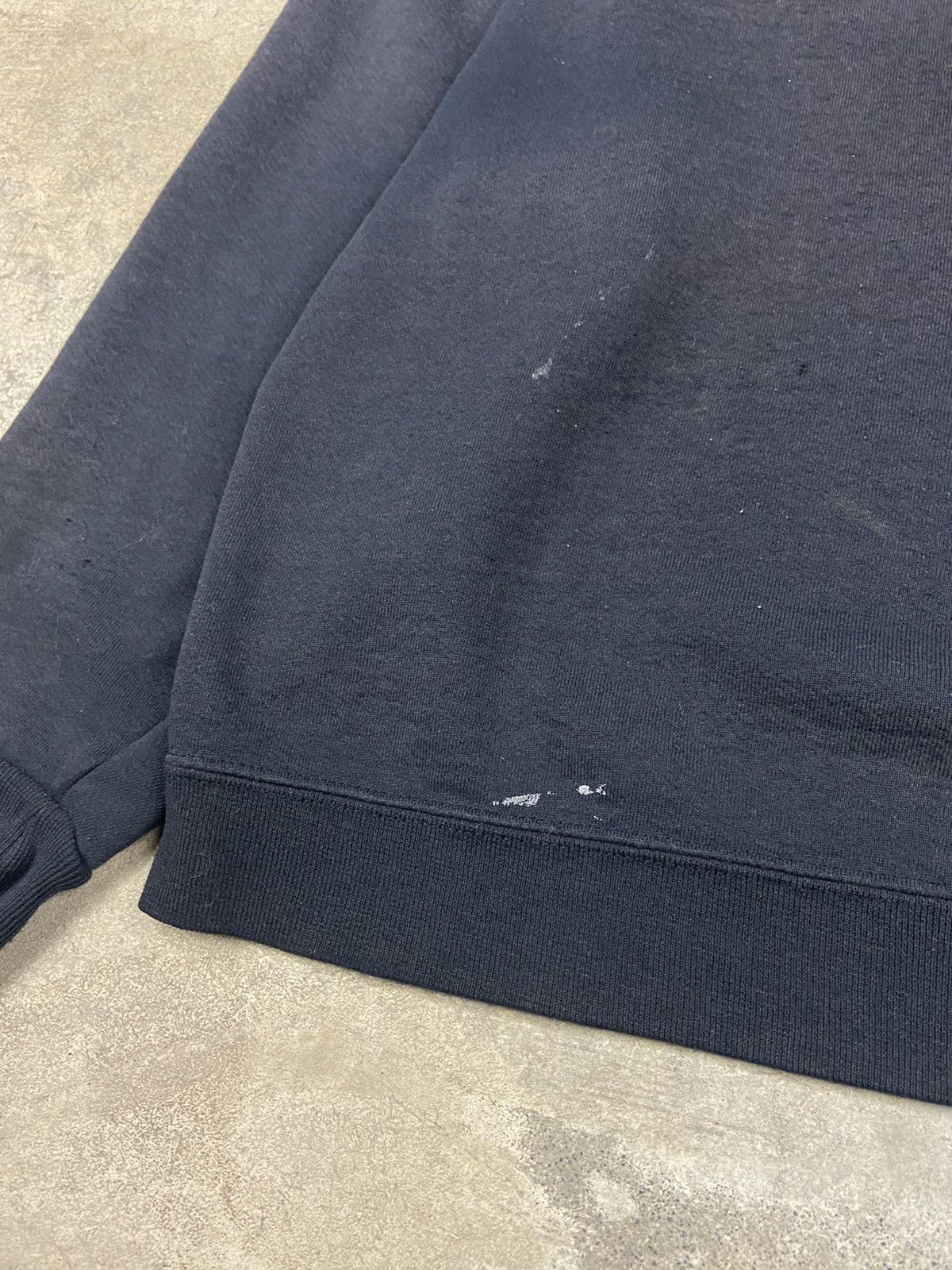 Insane!! Vintage faded perfectly Russell blank black crew