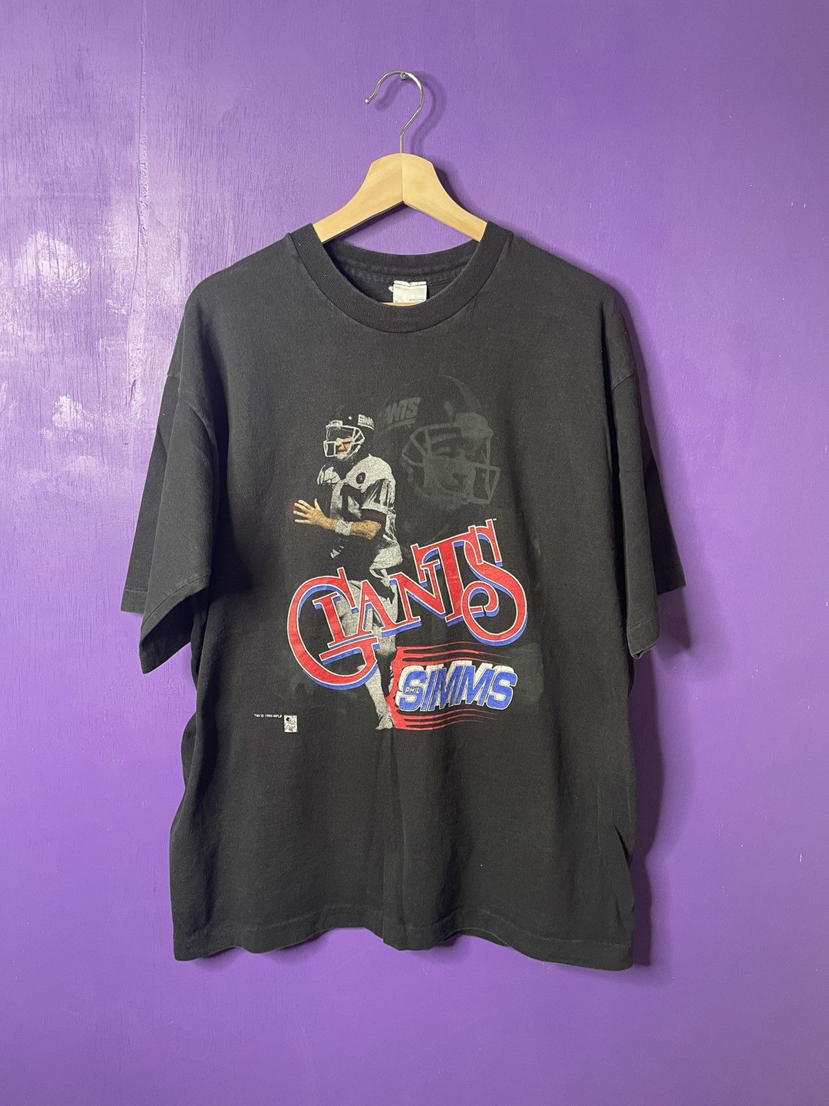 Vintage Salem New York Giants Phil Simms T Shirt (Size XL, Fits Smaller) —  Roots