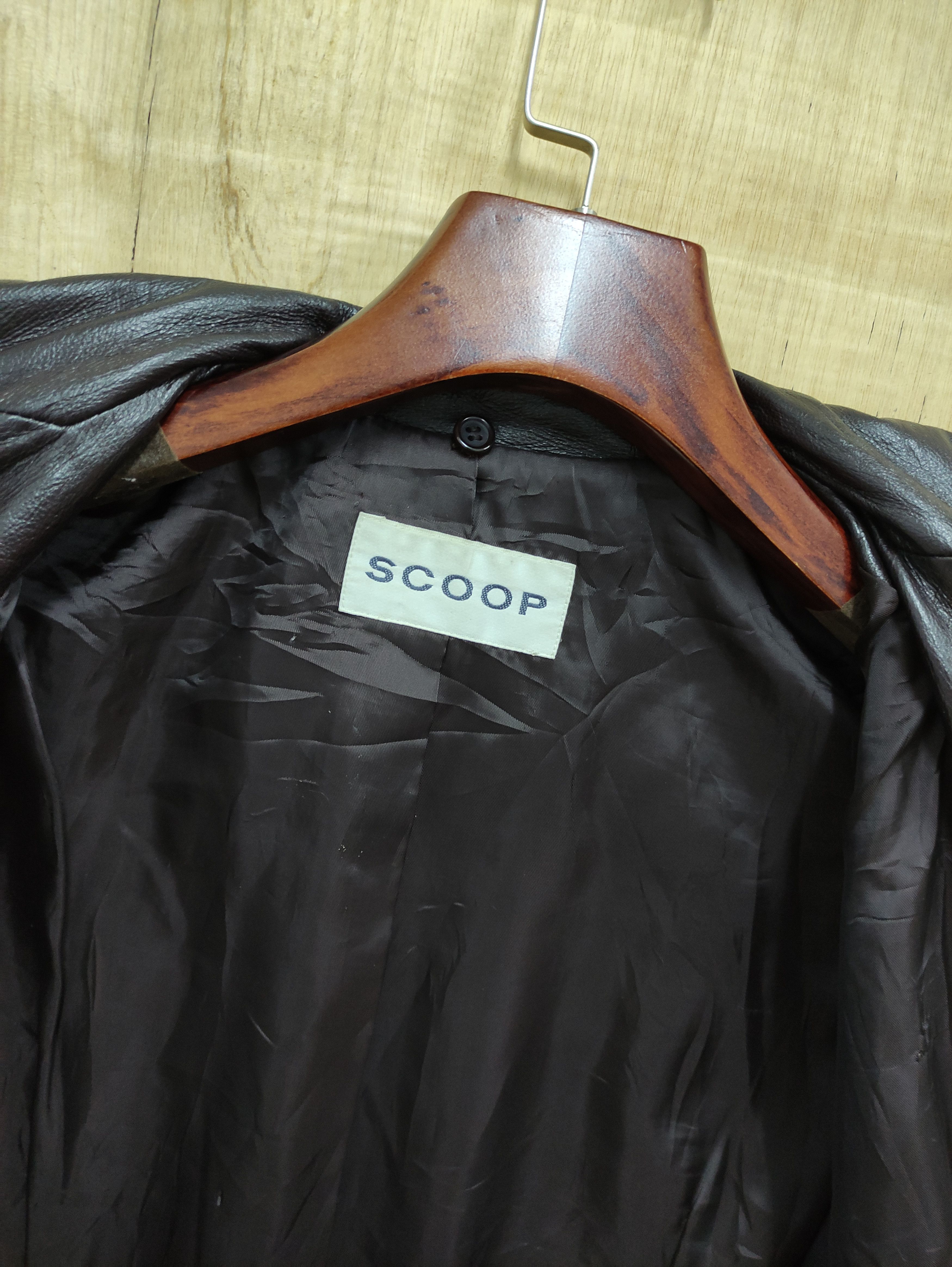 Leather SCOOP LEATHER COW HIDE LONG COAT JACKET WOMEN STYLE Size ONE SIZE - 9 Thumbnail